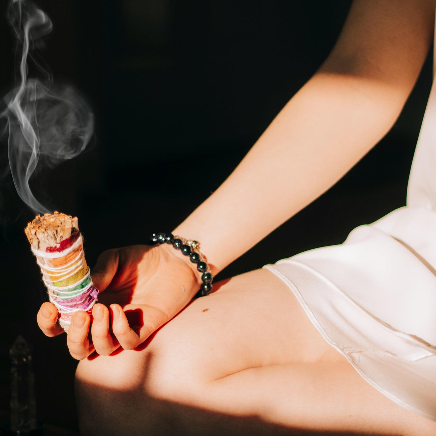 Chakra White Sage Smudge Stick - The Crescent Moon