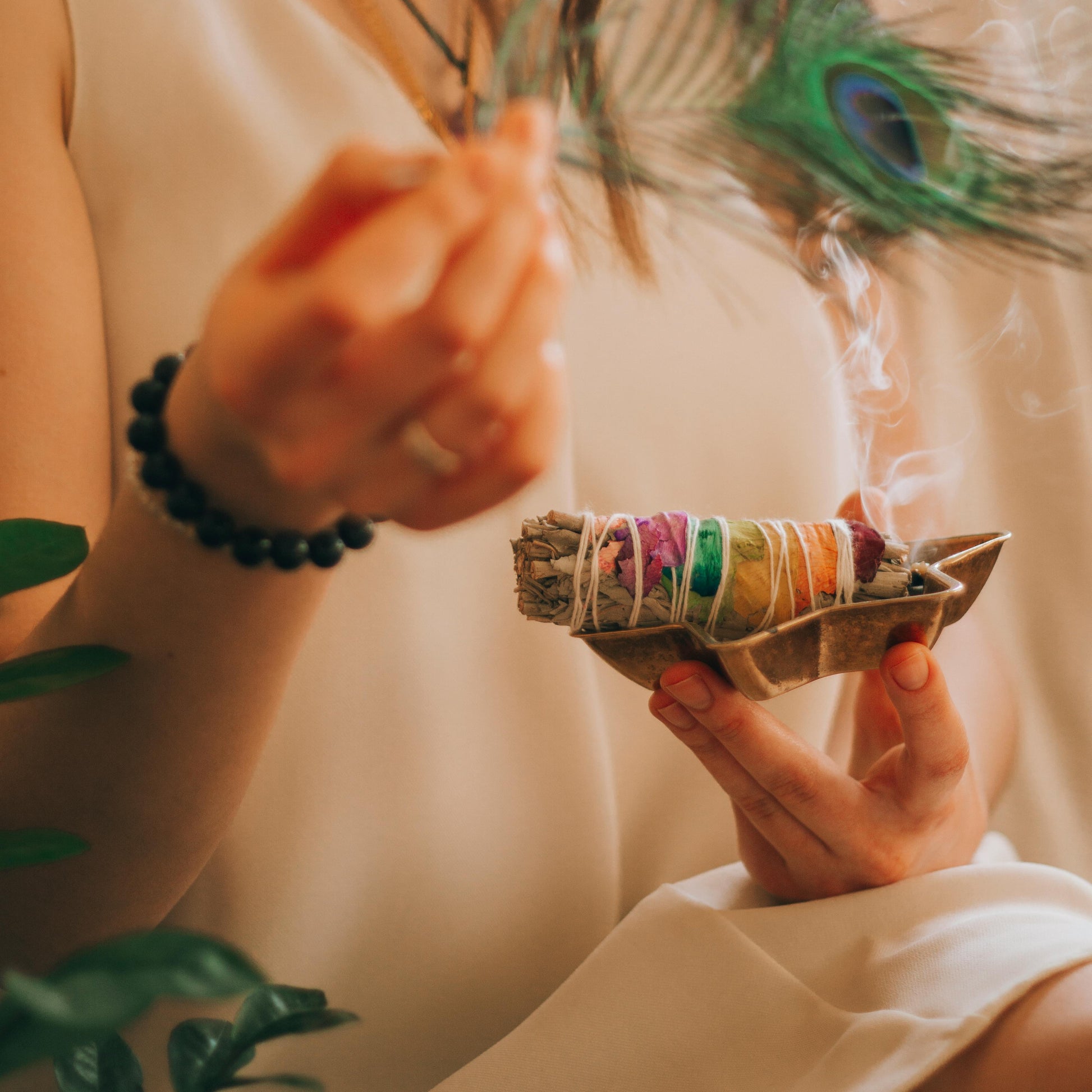 Chakra White Sage Smudge Stick - The Crescent Moon