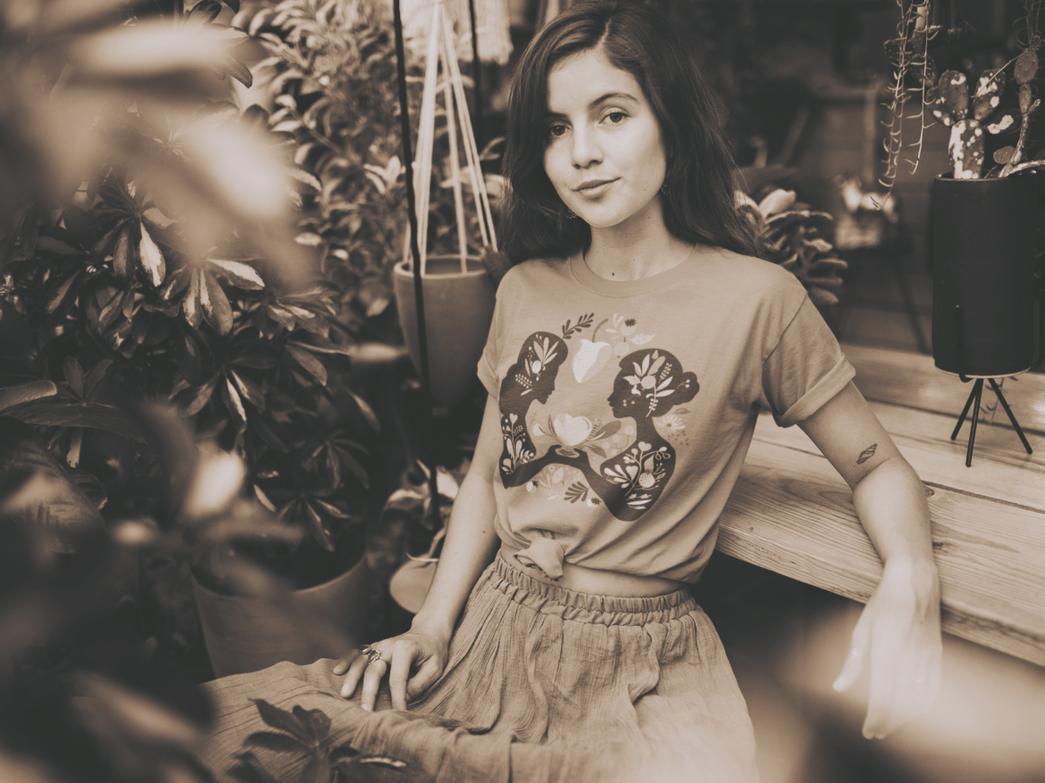 Women;s funky printed tshirts - The Crescent Moon