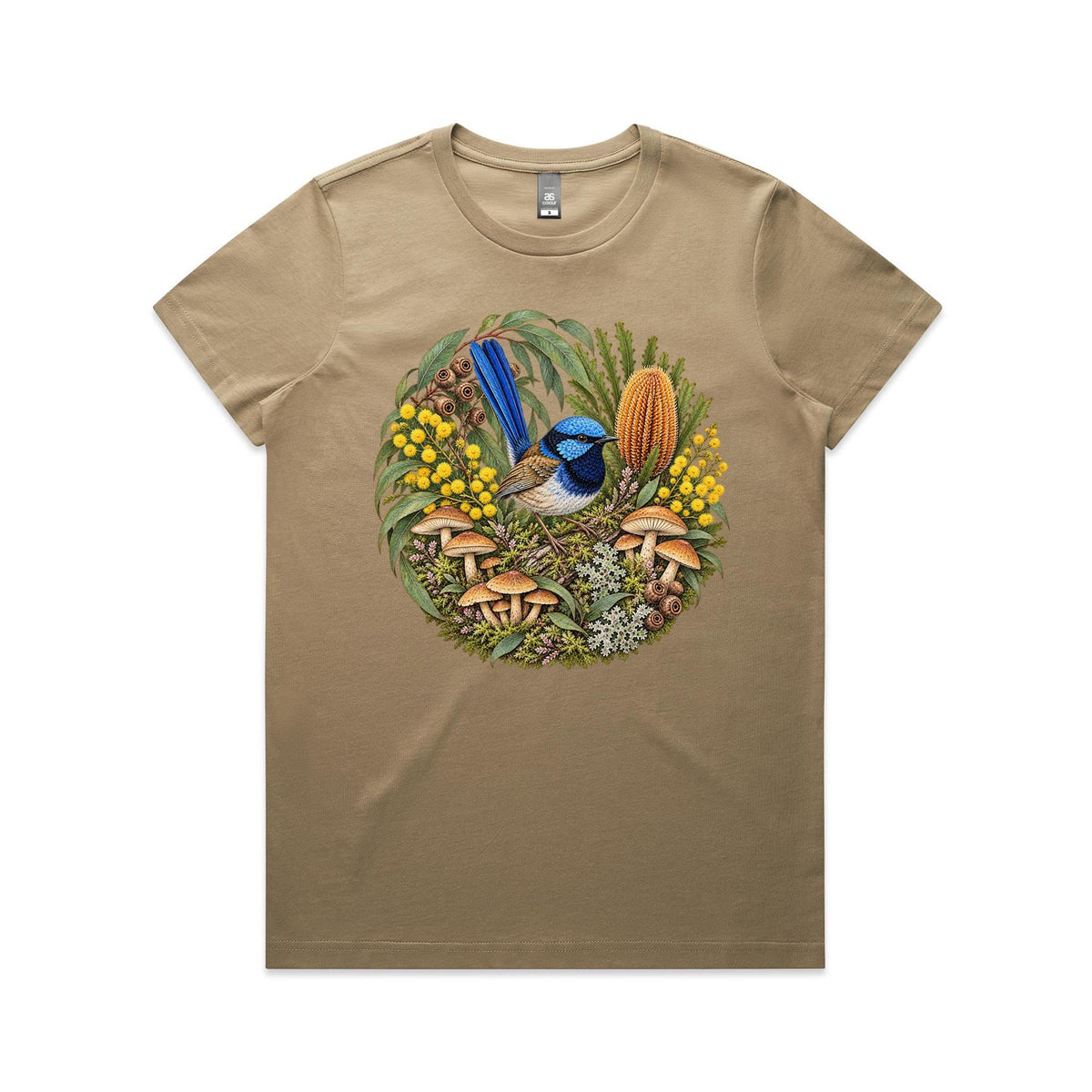 Womens Blue Fairy Wren T-shirt - Earthfolk Nature T-shirts