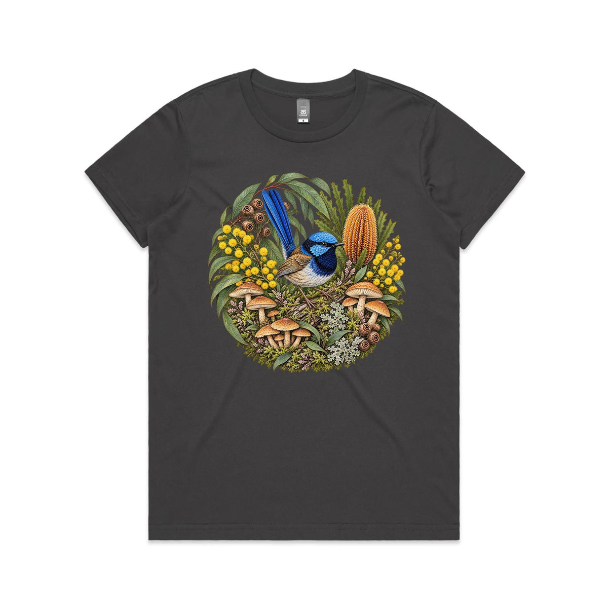 Womens Blue Fairy Wren T-shirt - Earthfolk Nature T-shirts