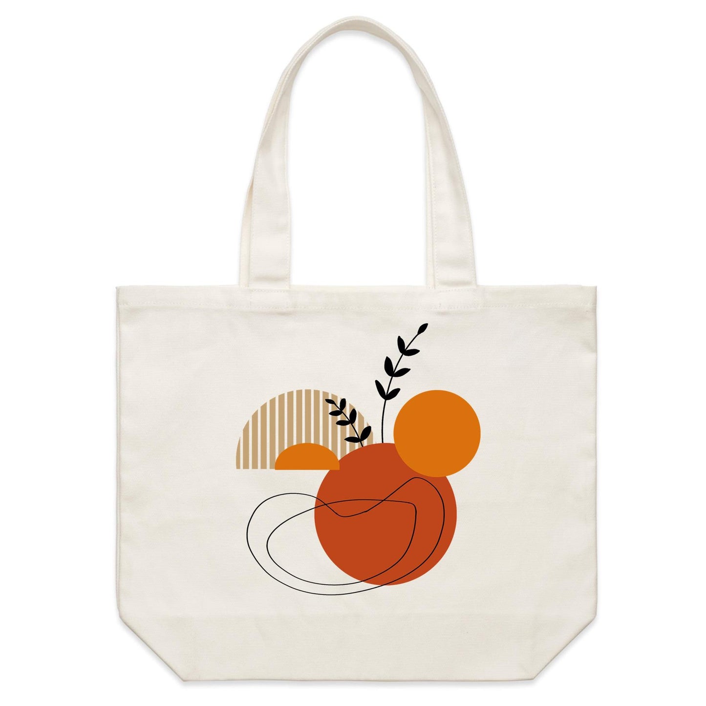 Earthfolk Canvas Tote Bag - Retro Abstract - The Crescent Moon