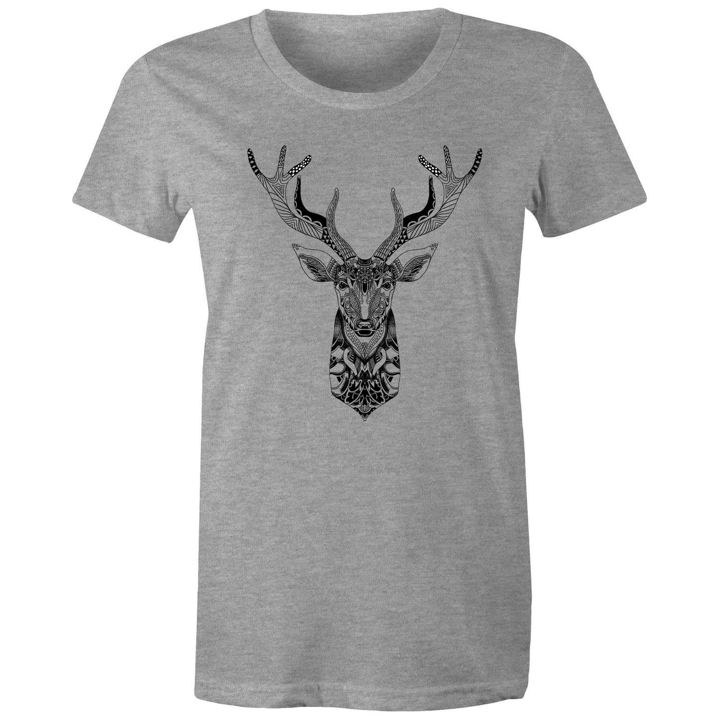 Women's Earthfolk Printed T shirt - Totem Deer