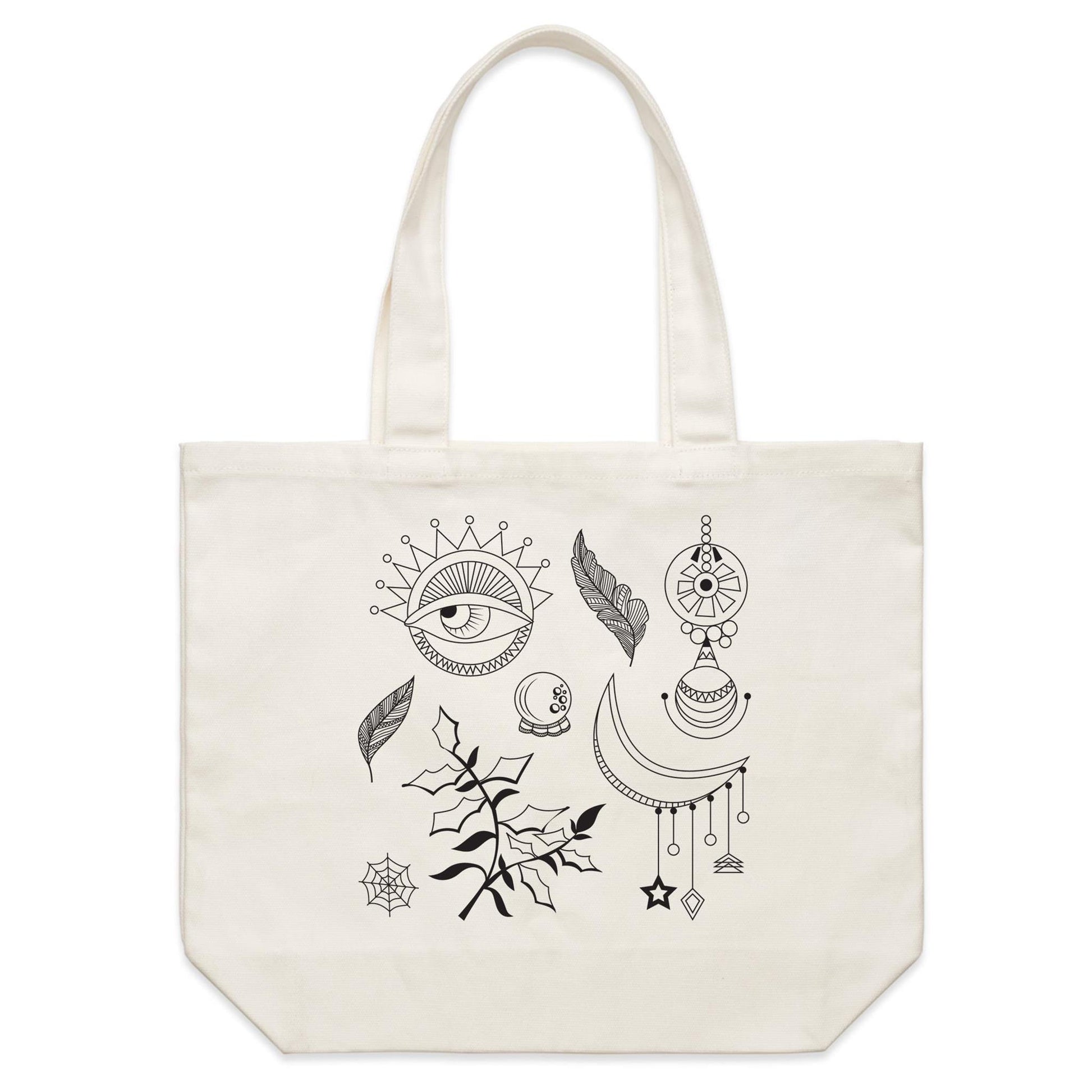 Earthfolk Canvas Tote Bag - Symbolic - The Crescent Moon