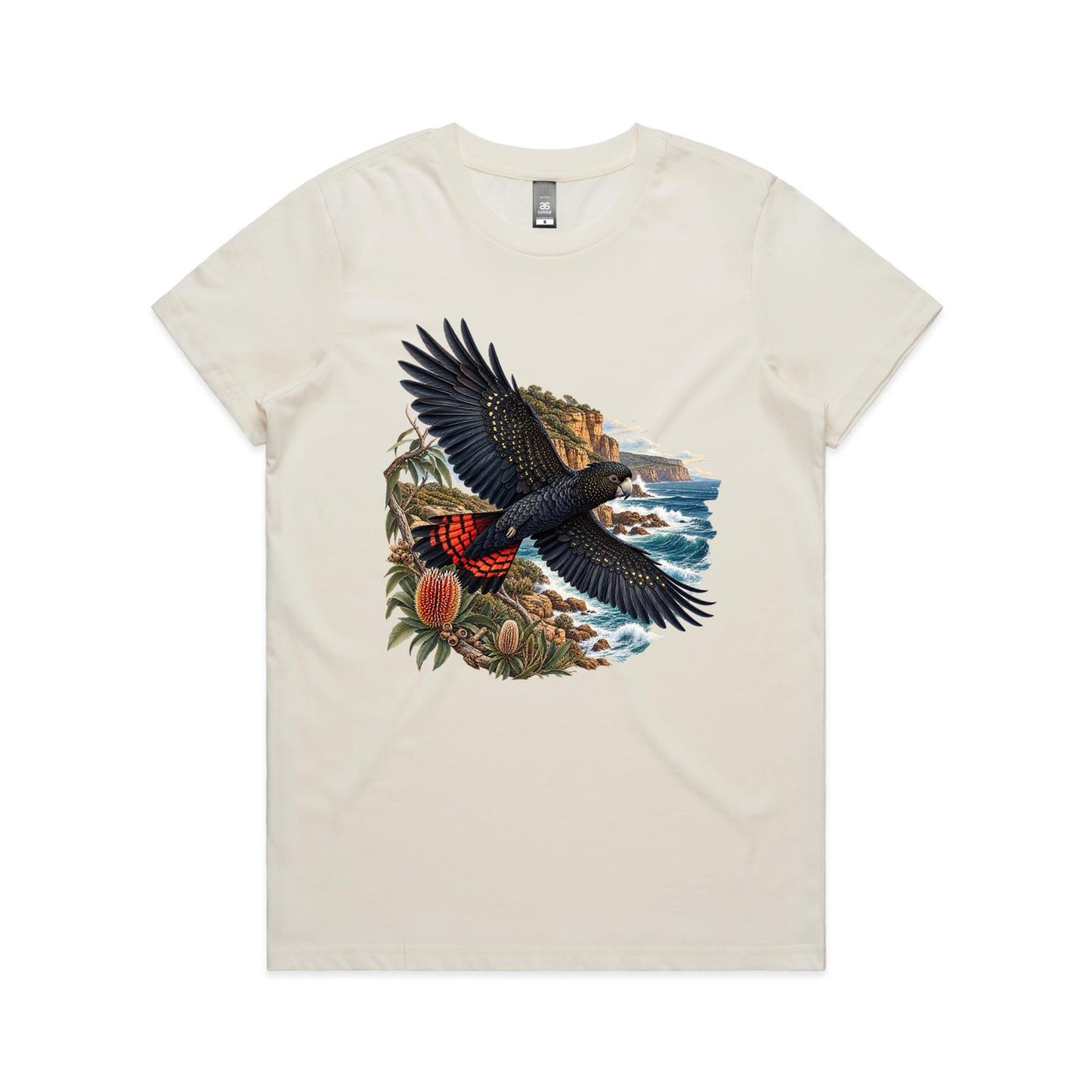 Red-Tailed Black Cockatoo Women's T-Shirt – Australian Wildlife Graphic Tee