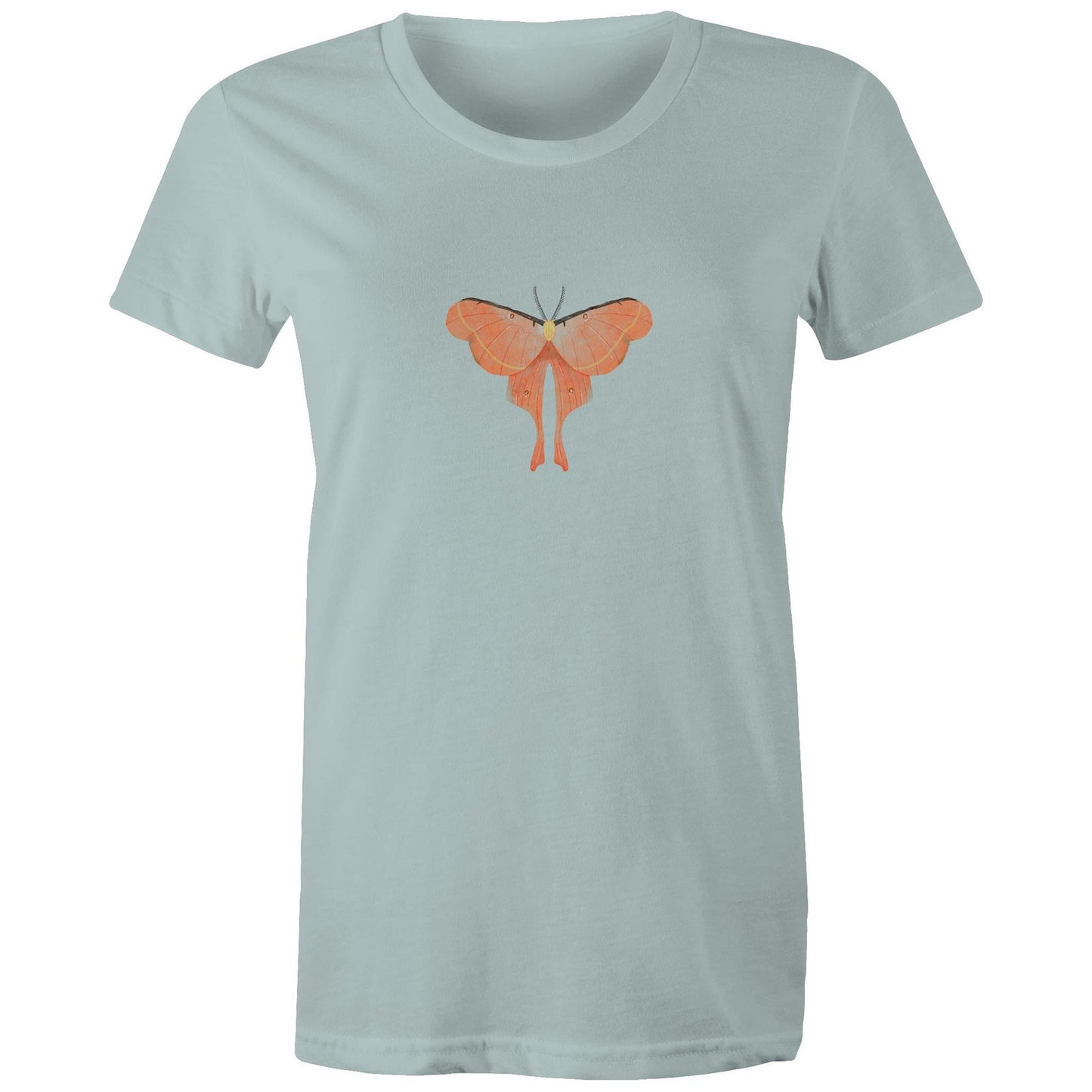 Earthfolk Printed T shirt - Women's Relaxed Fit - Orange Moth