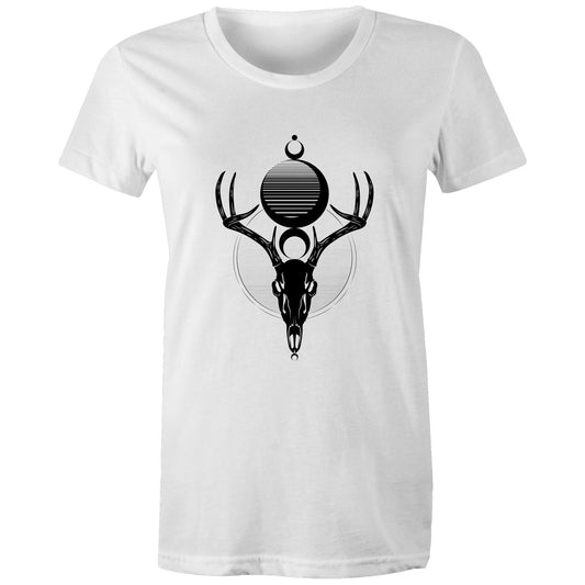 Women' Earthfolk T-shirt - Skullmoon - The Crescent Moon