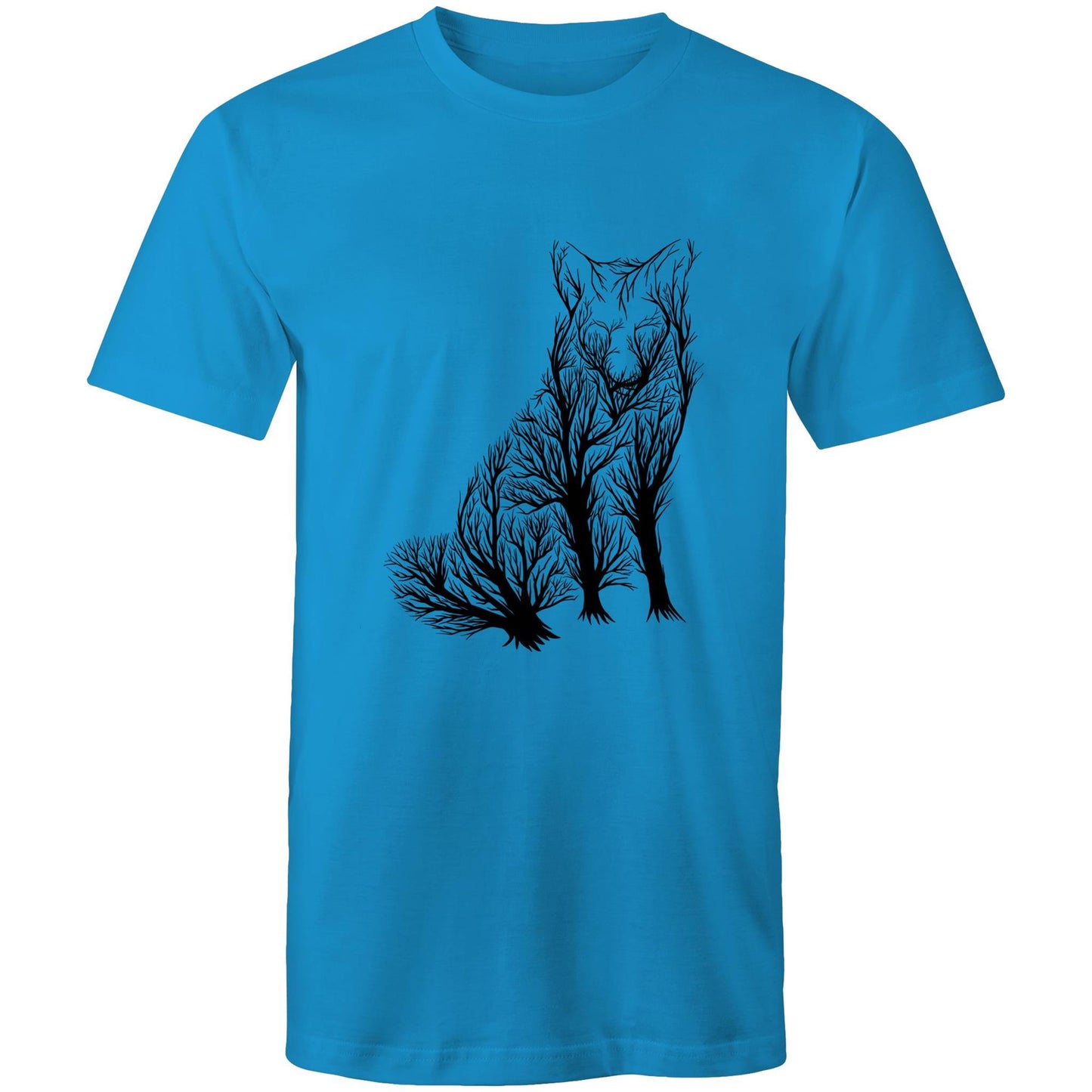 Men's Earthfolk Printed T shirt - Wolf Tree - The Crescent Moon