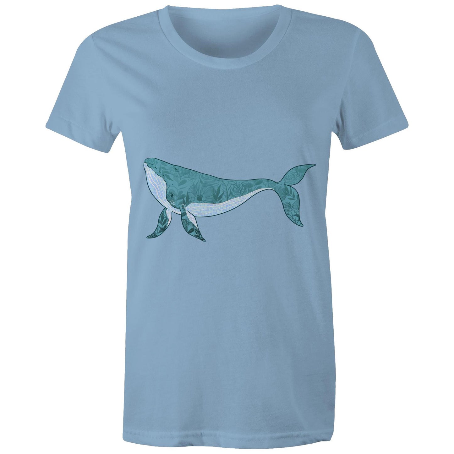 Earthfolk Printed t Shirt - Women's Relaxed Fit - Whale - The Crescent Moon