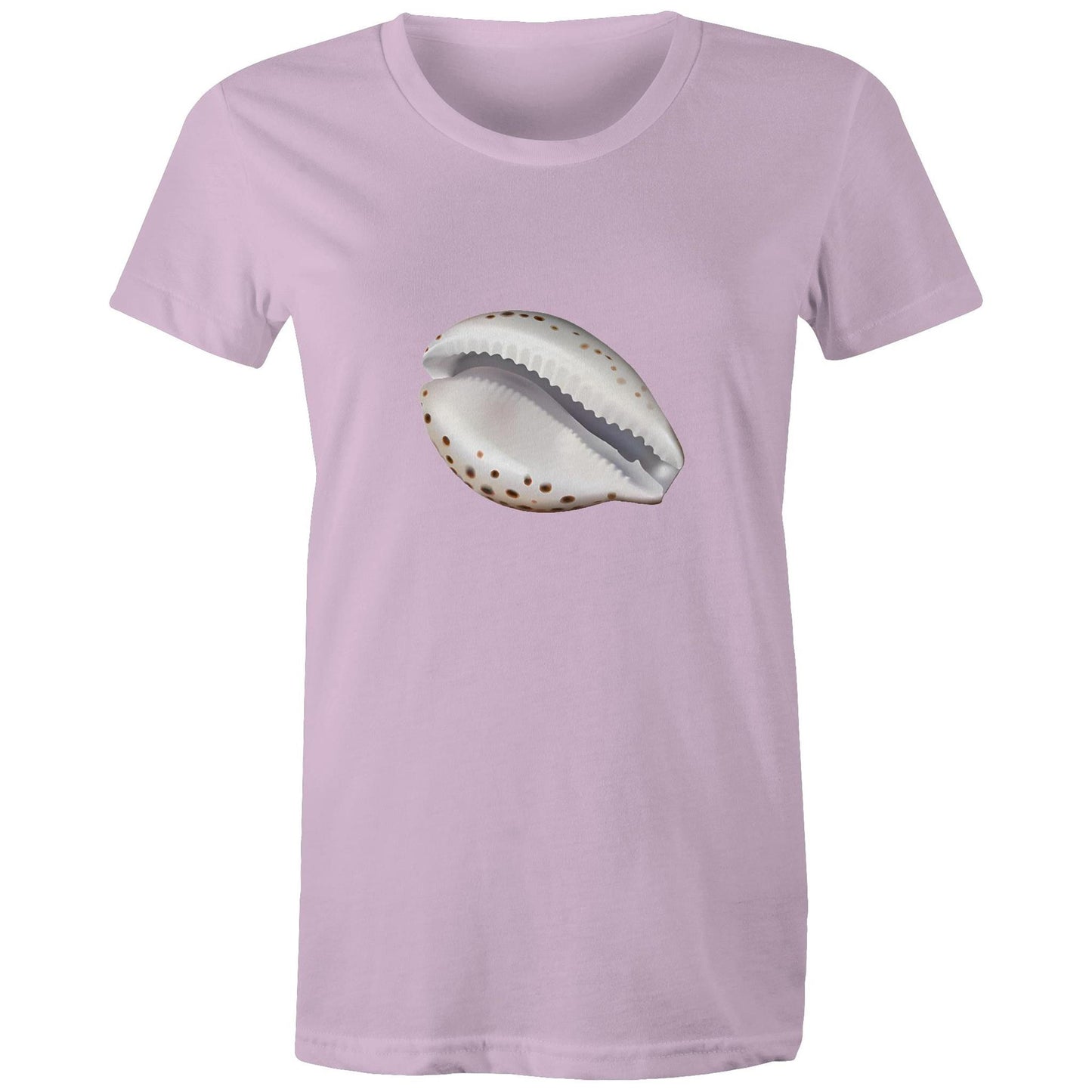 Women's Earthfolk T shirt - Cowrie Shell - The Crescent Moon