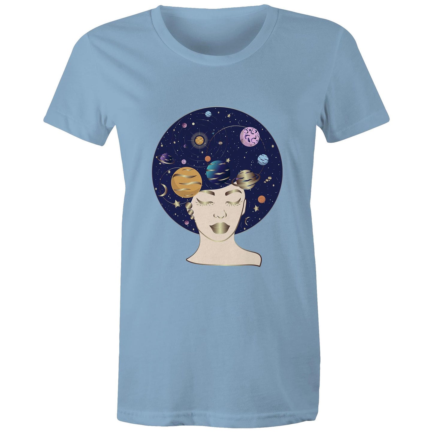 Women's Earthfolk Printed T shirt - Galaxy Lady