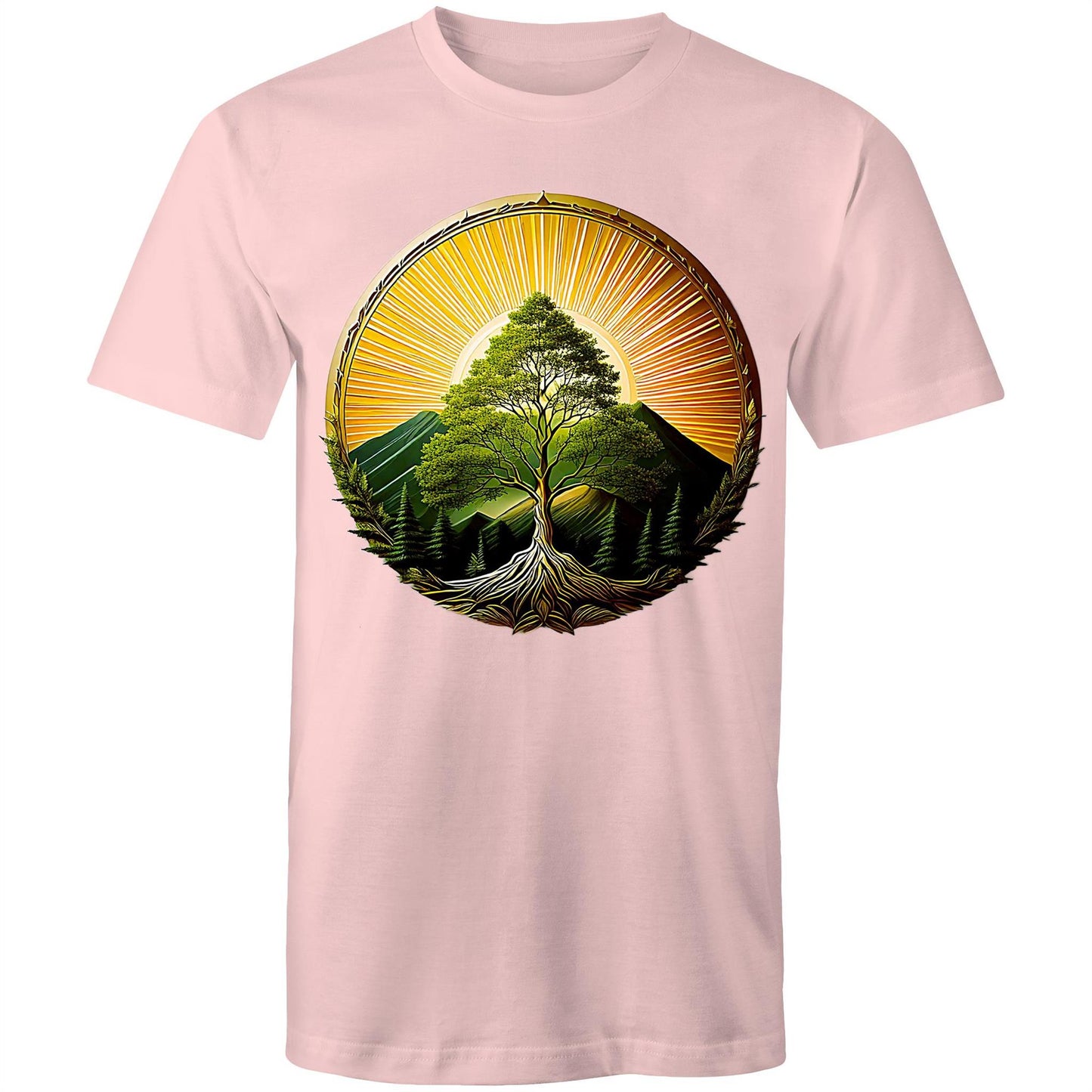 Earthfolk Printed T shirt - Mens Relaxed Fit - Nature - The Crescent Moon