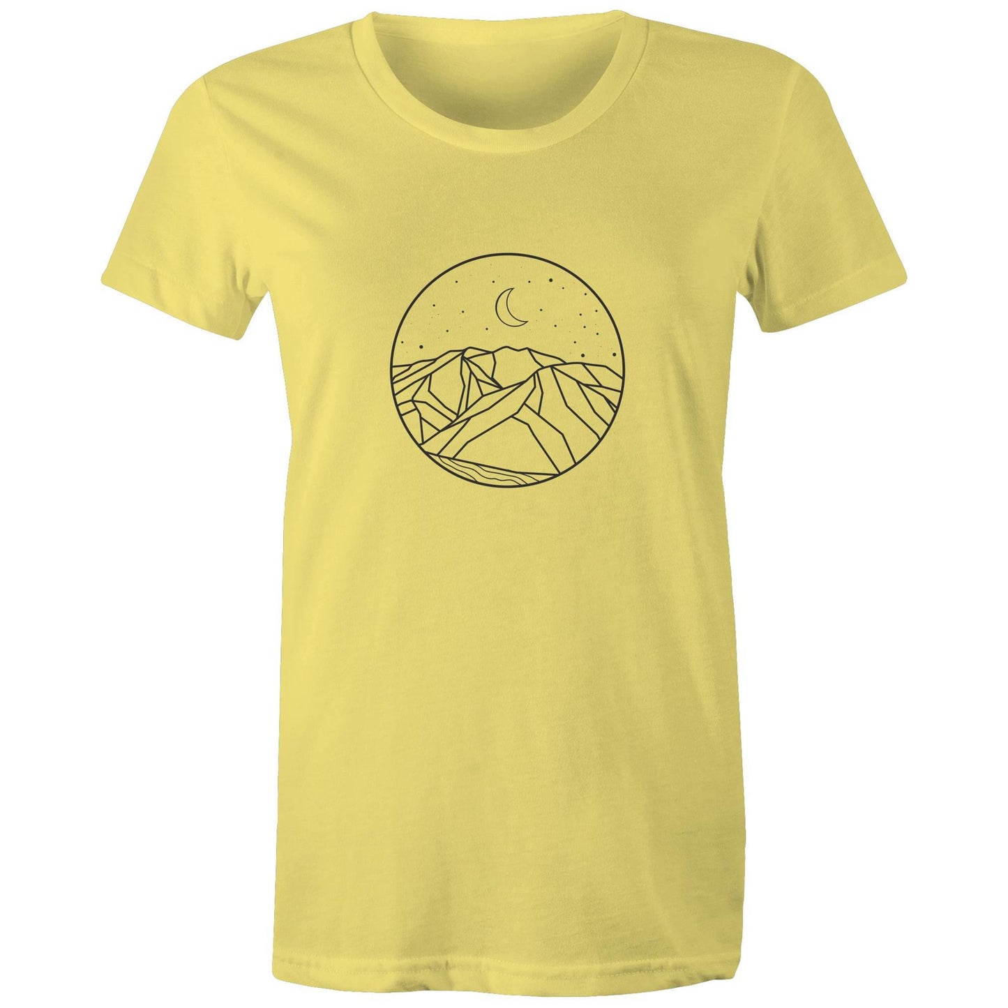 Women's Earthfolk Printed T shirt - Moon Mountain