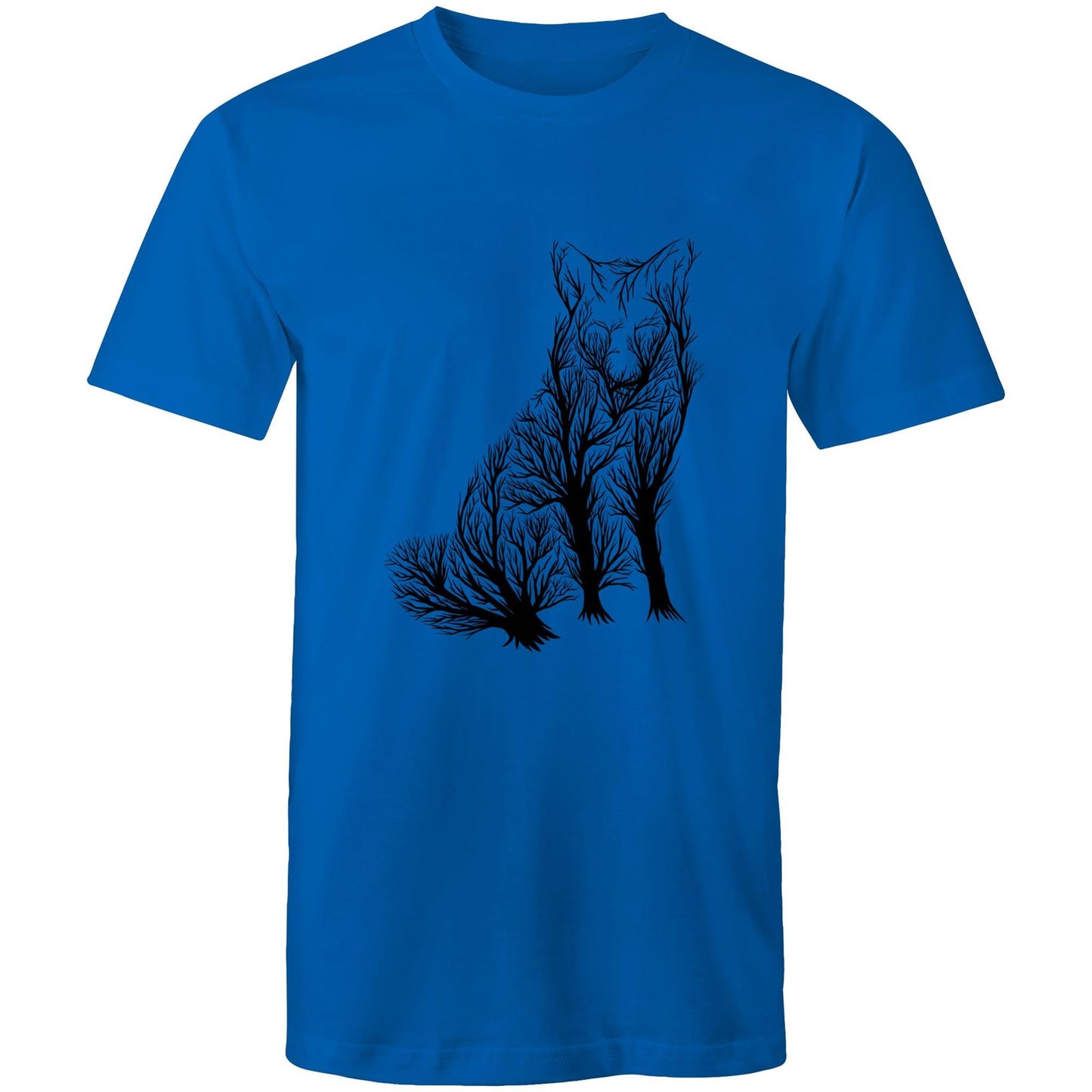 Men's Earthfolk Printed T shirt - Wolf Tree - The Crescent Moon