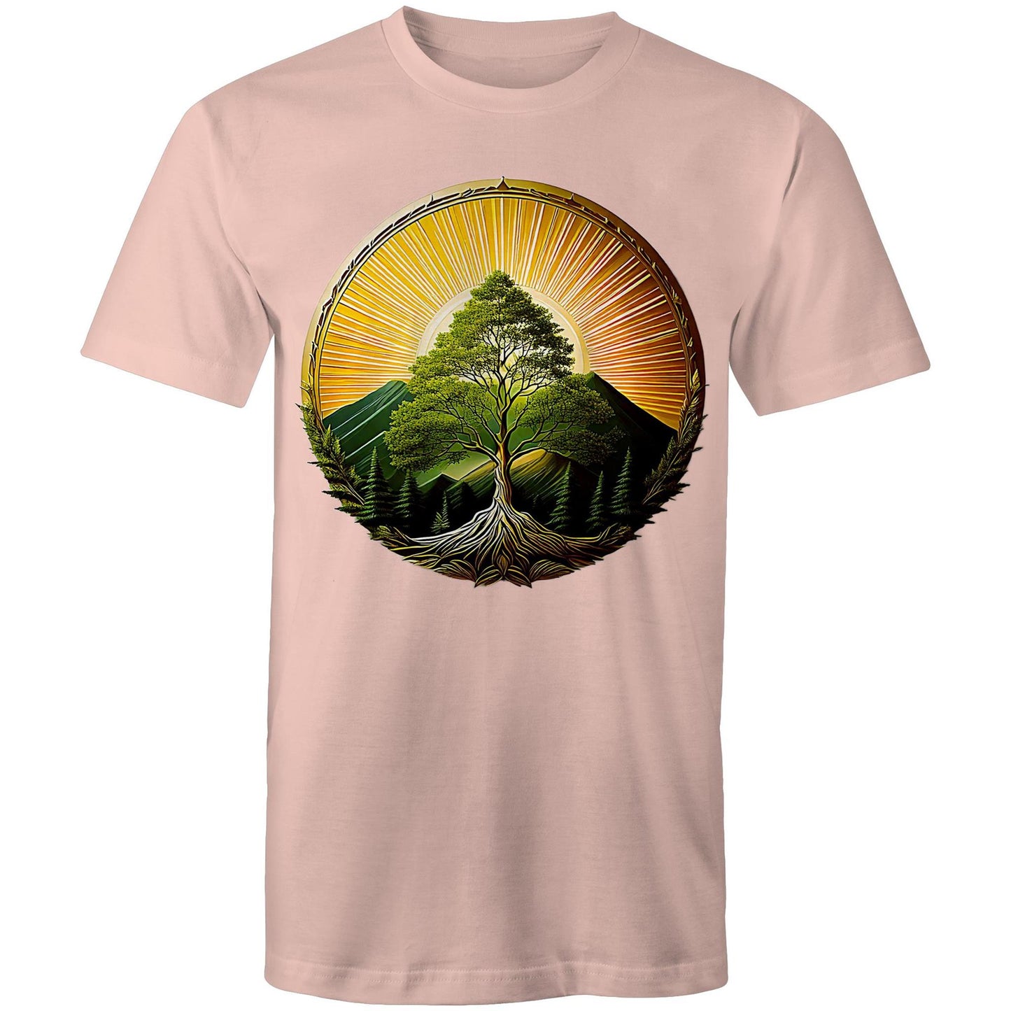 Earthfolk Printed T shirt - Mens Relaxed Fit - Nature - The Crescent Moon