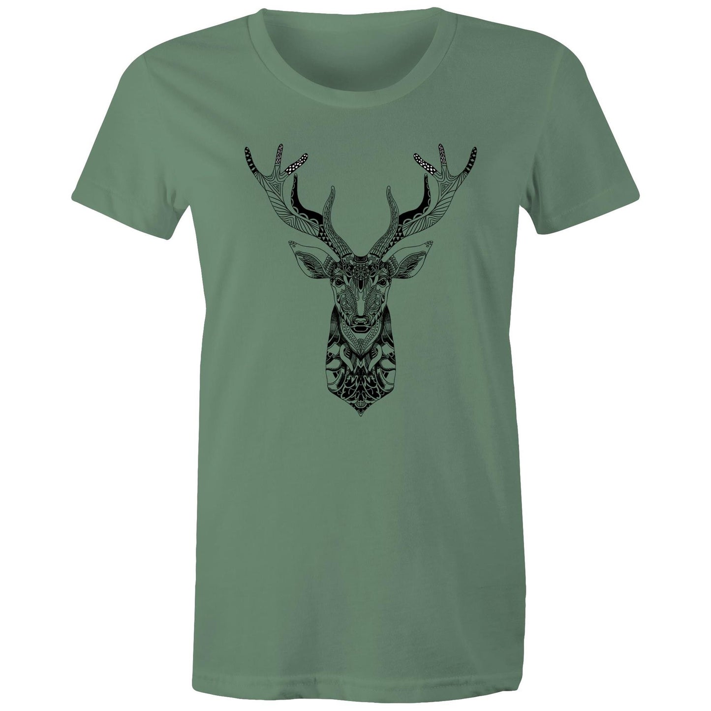 Women's Earthfolk Printed T shirt - Totem Deer