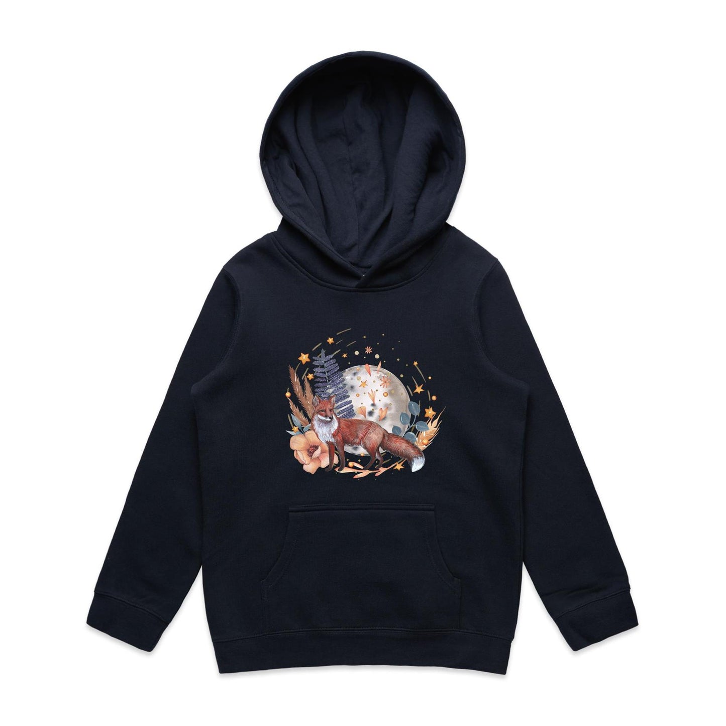 Kid's Earthfolk Hoodie - Water Fox