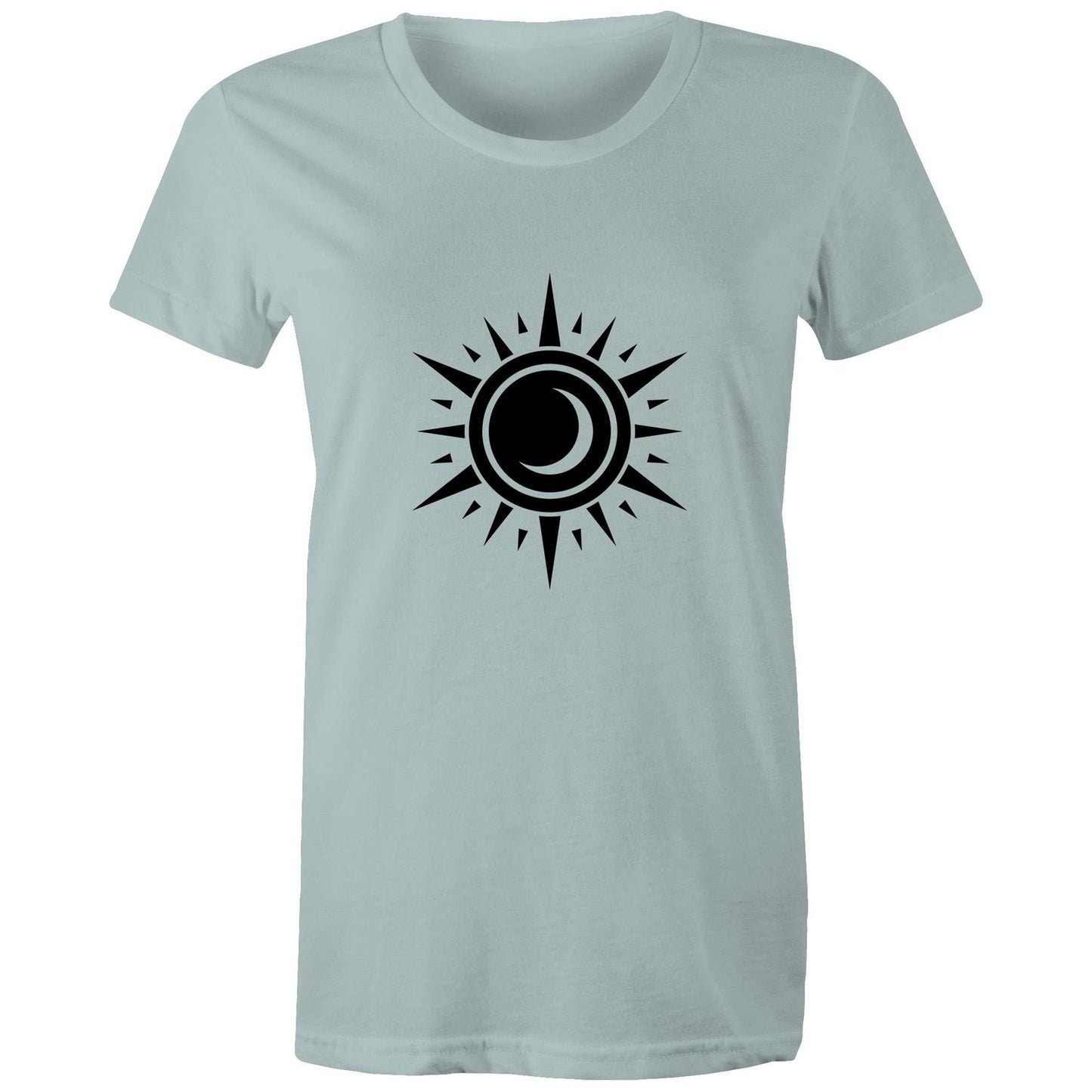 Women's Earthfolk printed T shirt - Black Hole Sun - The Crescent Moon