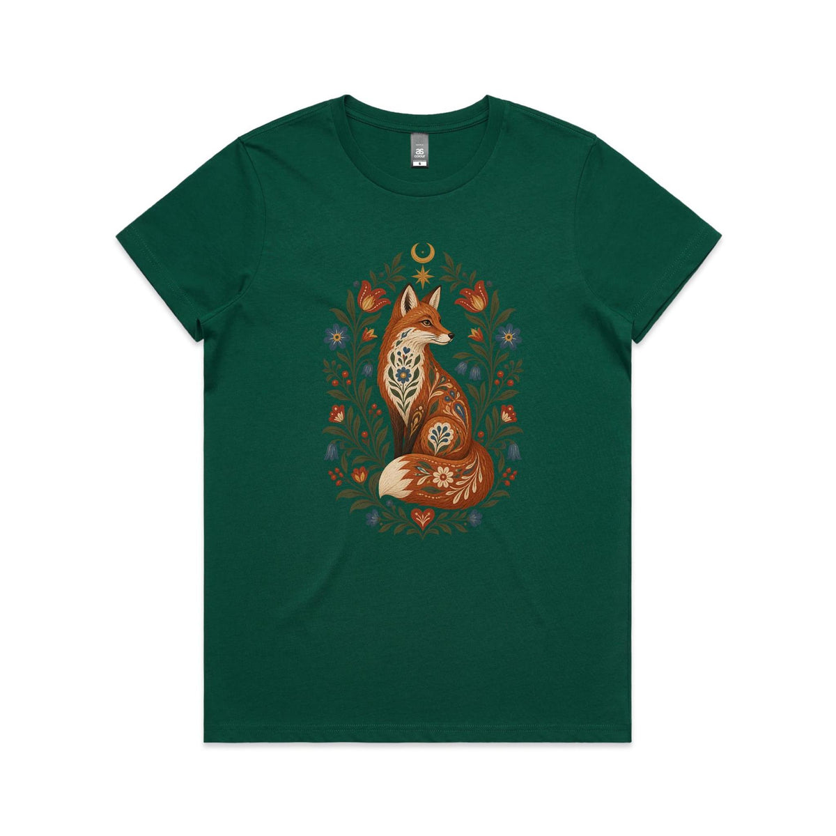 Women’s Fox Folk Art T-Shirt | Graphic Tee