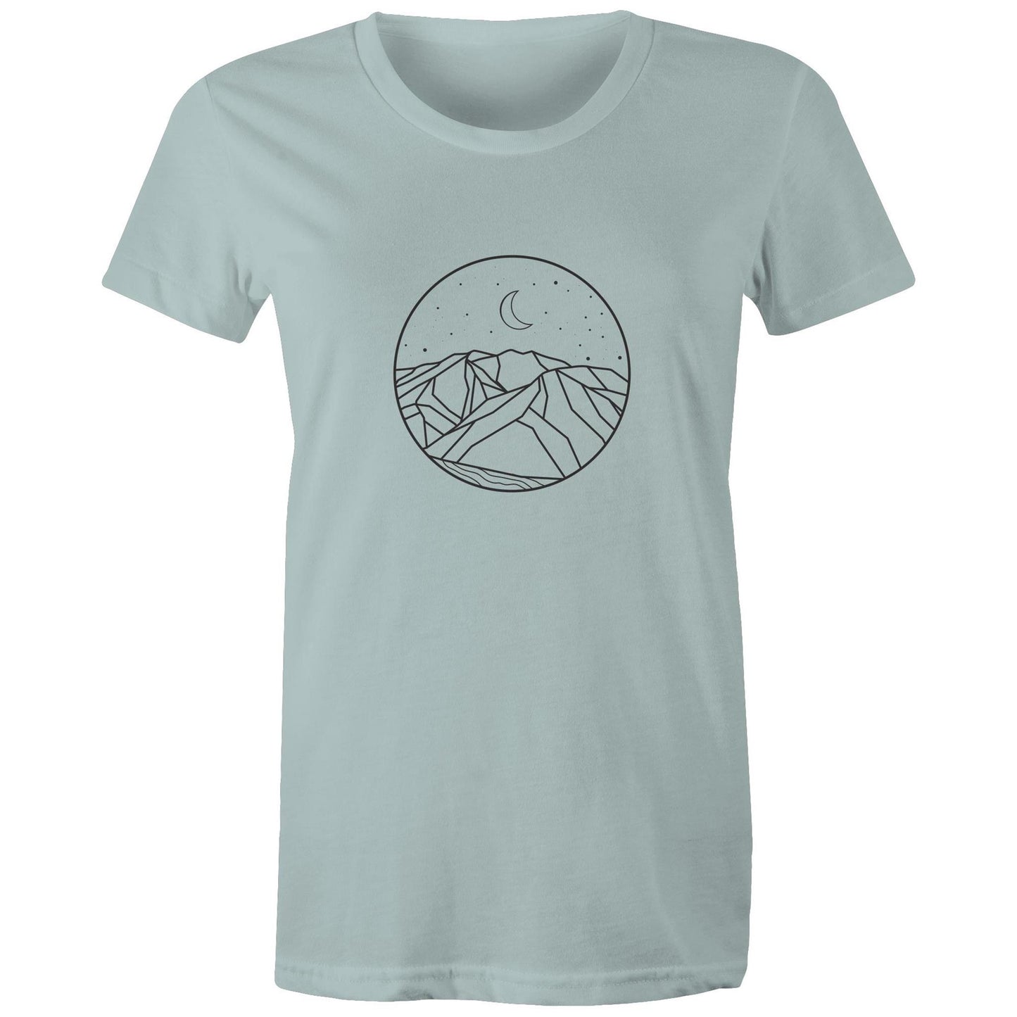 Women's Earthfolk Printed T shirt - Moon Mountain