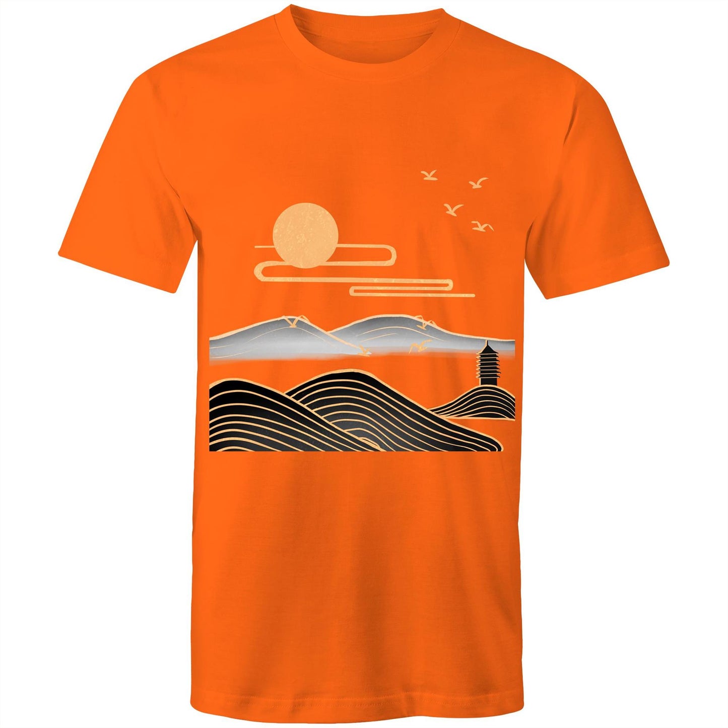 Men's Earthfolk T shirt - Nature's Rise - The Crescent Moon