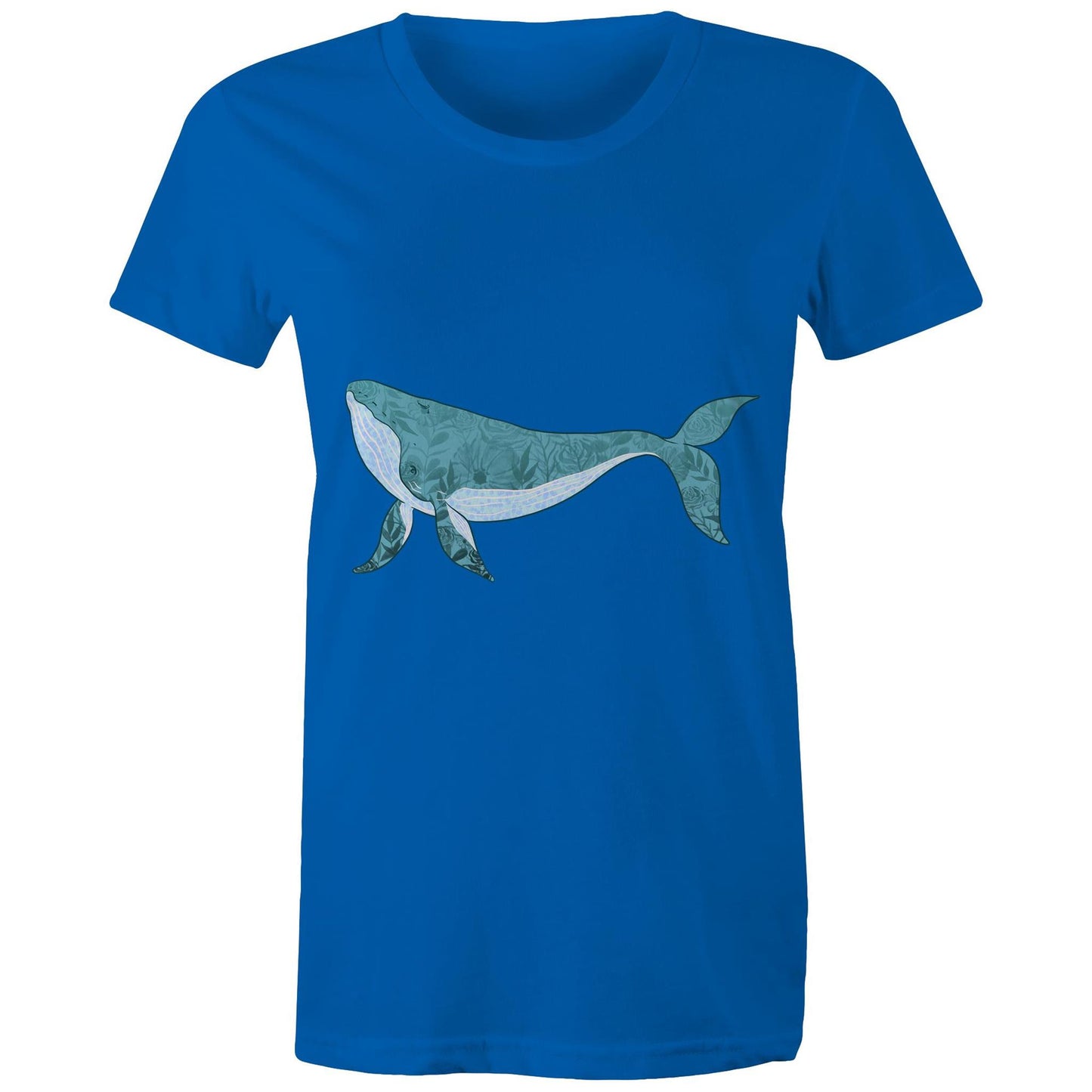 Earthfolk Printed t Shirt - Women's Relaxed Fit - Whale - The Crescent Moon