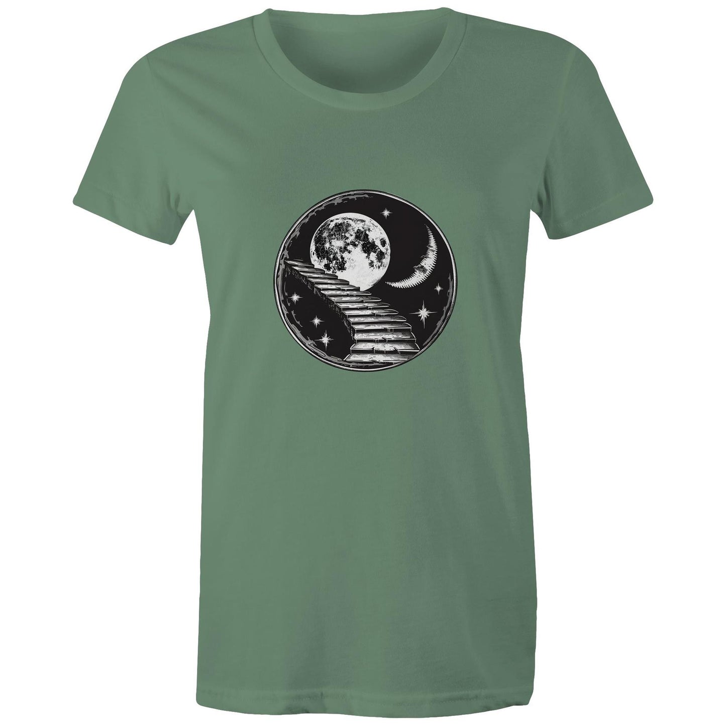 Women's Earthfolk T shirt - Stairway to the Moon
