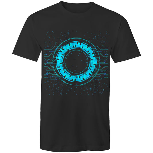 Men's Earthfolk T shirt - Reality of Technology - The Crescent Moon