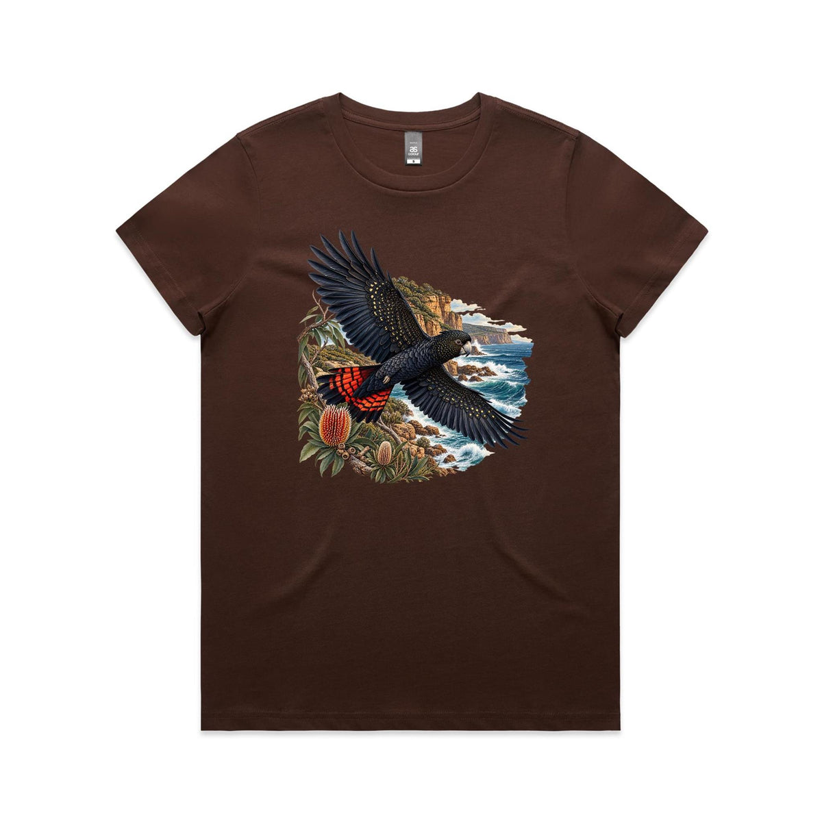 Red-Tailed Black Cockatoo Women's T-Shirt – Australian Wildlife Graphic Tee
