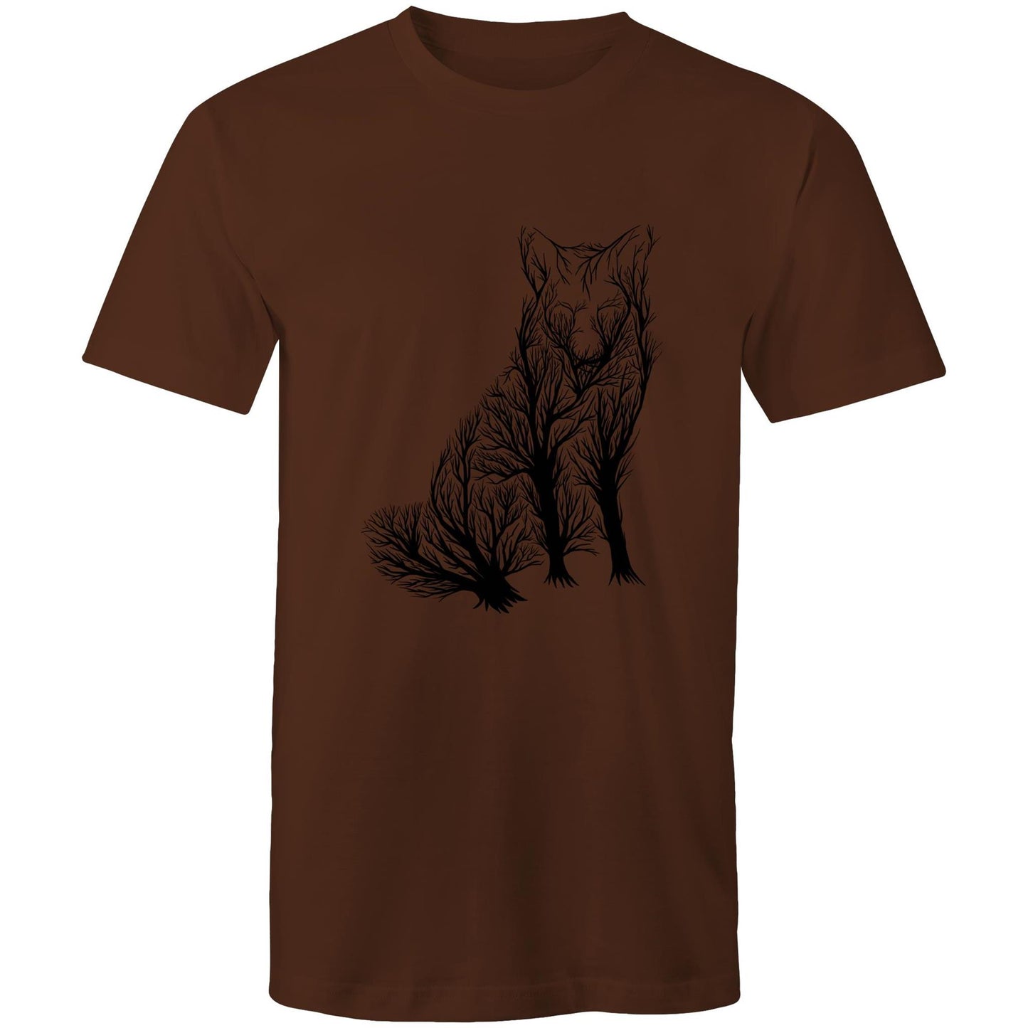 Men's Earthfolk Printed T shirt - Wolf Tree - The Crescent Moon