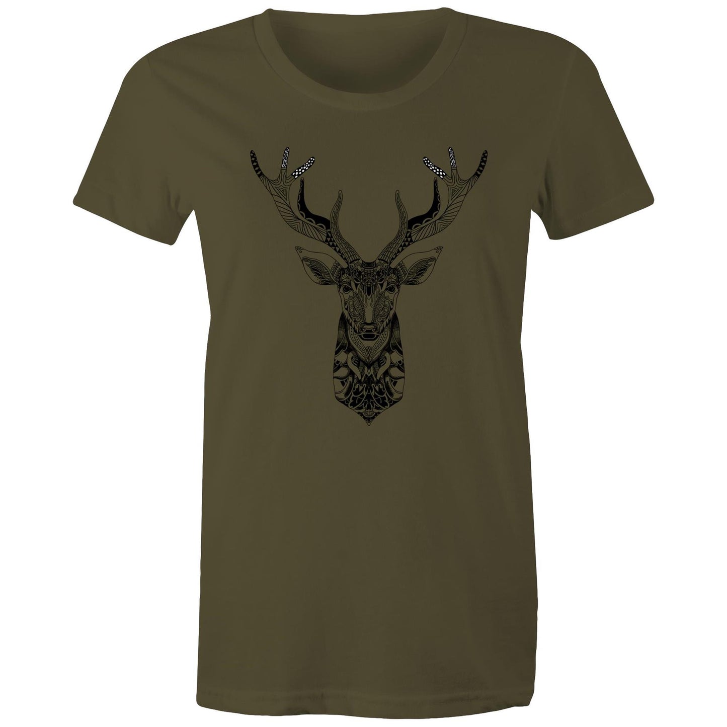 Women's Earthfolk Printed T shirt - Totem Deer