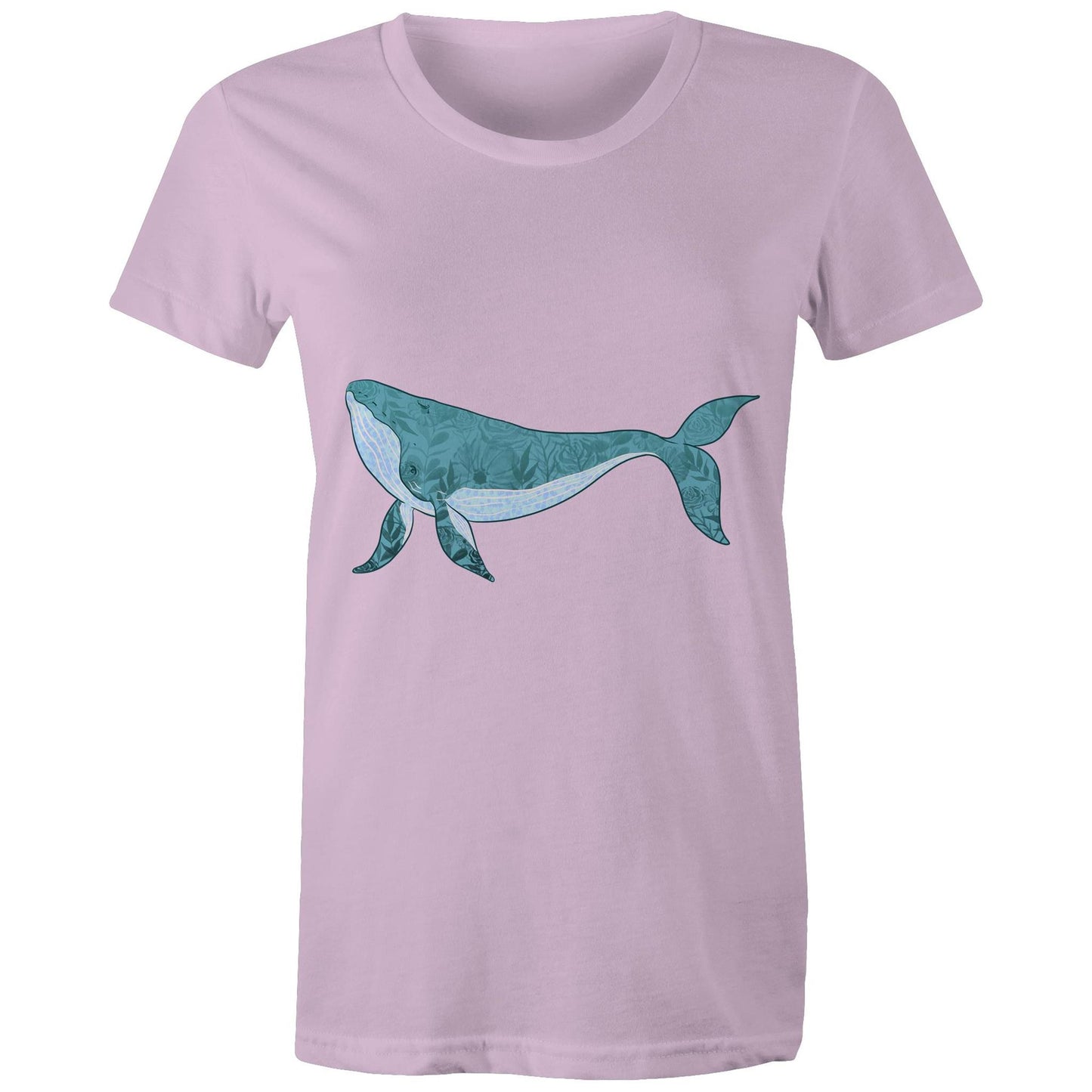 Earthfolk Printed t Shirt - Women's Relaxed Fit - Whale - The Crescent Moon