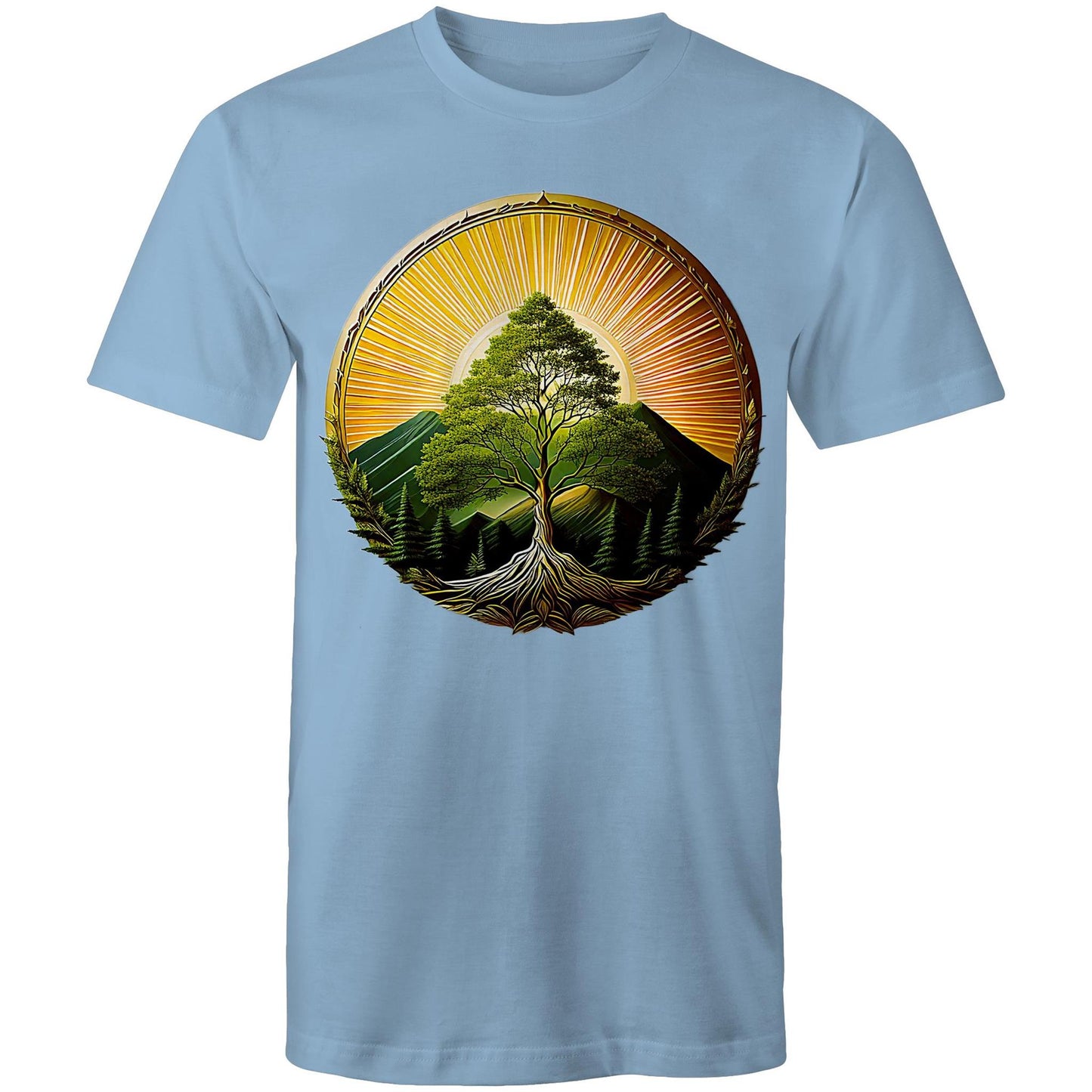 Earthfolk Printed T shirt - Mens Relaxed Fit - Nature - The Crescent Moon