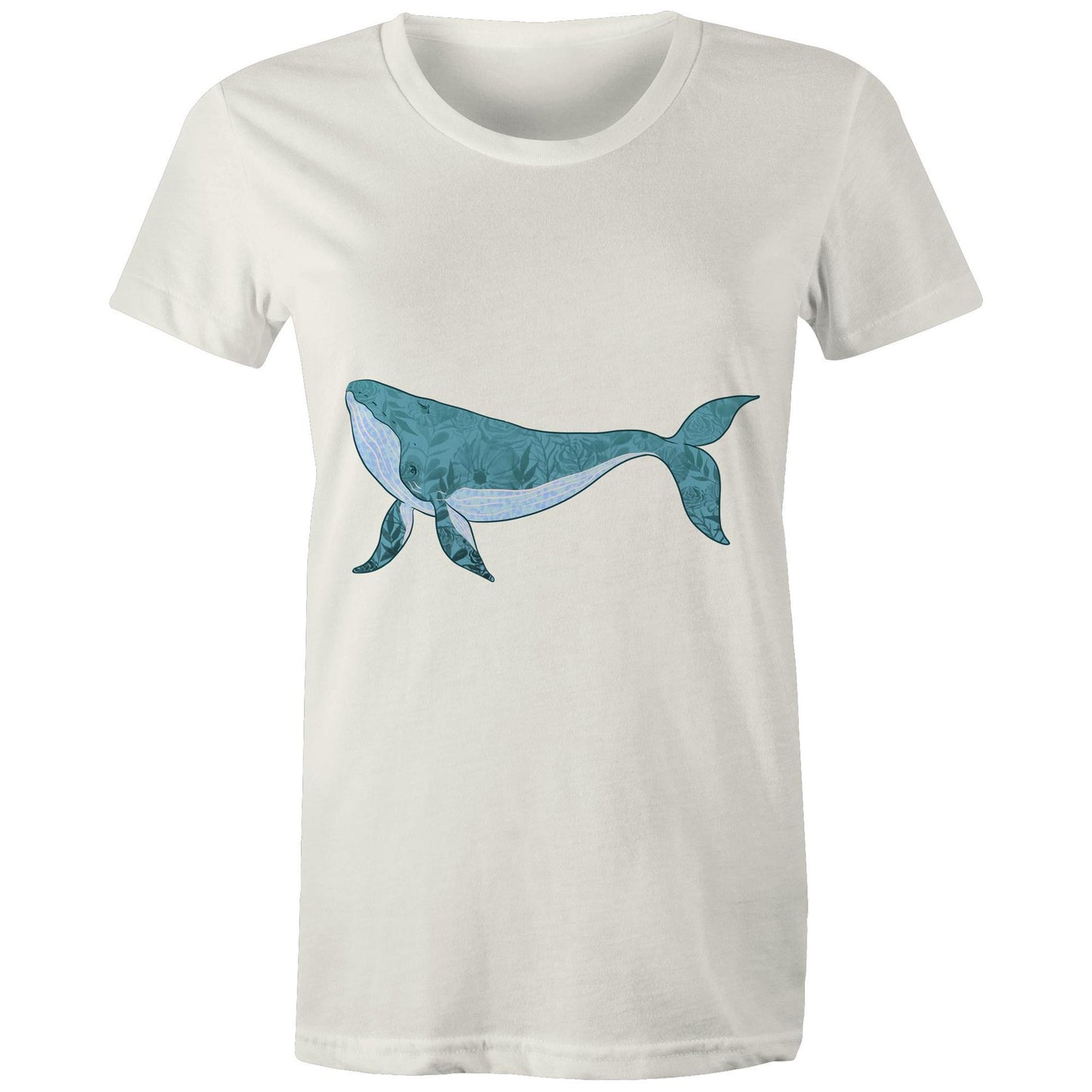 Earthfolk Printed t Shirt - Women's Relaxed Fit - Whale - The Crescent Moon