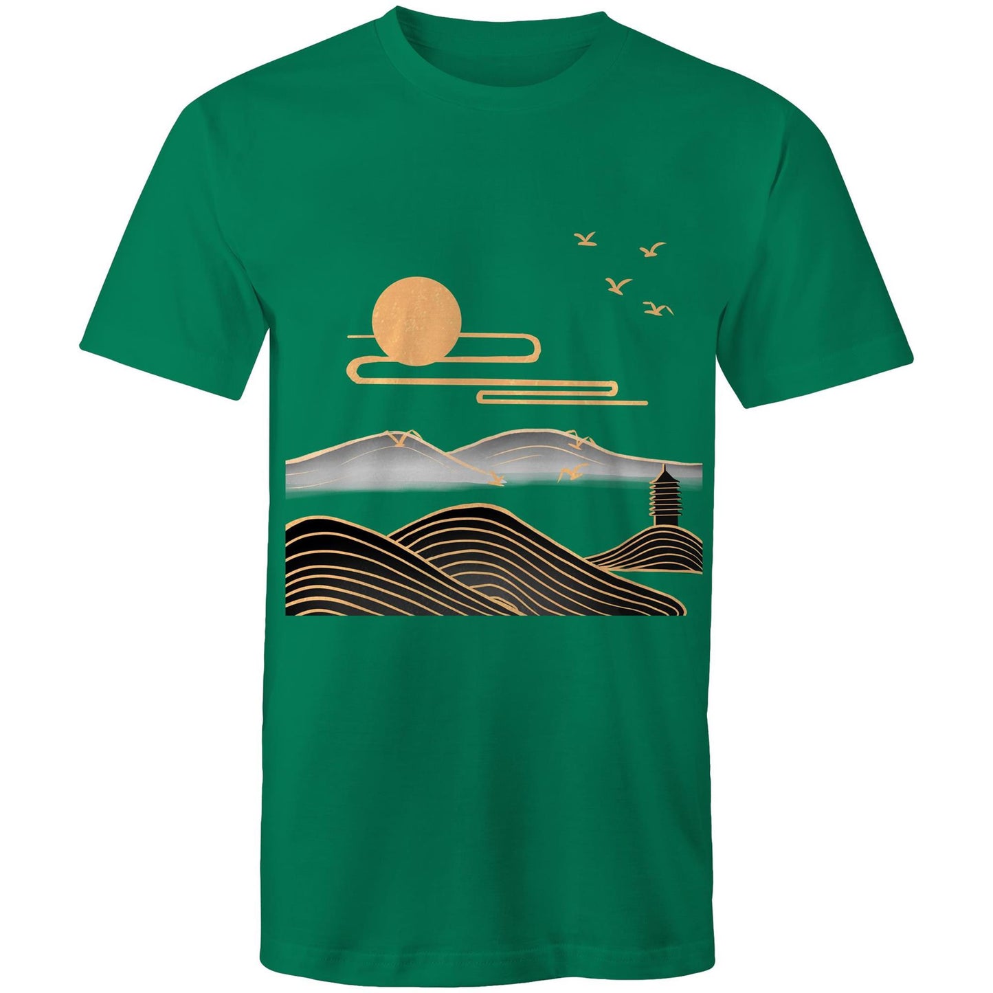Men's Earthfolk T shirt - Nature's Rise - The Crescent Moon