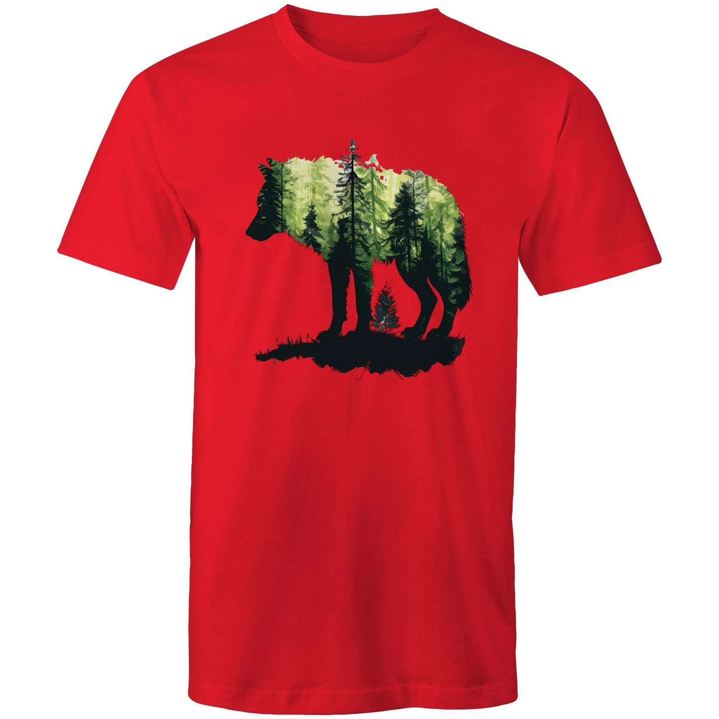 Men's Earthfolk T shirt Forest Wolf