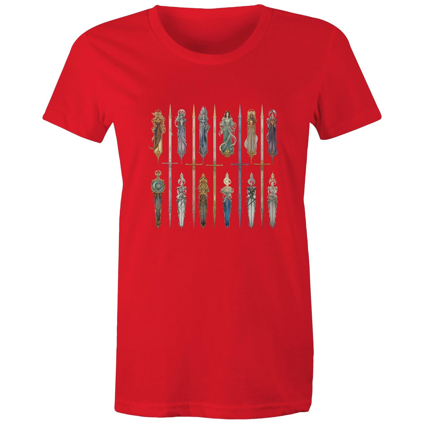 Women's Earthfolk T shirt - Queen Of Swords