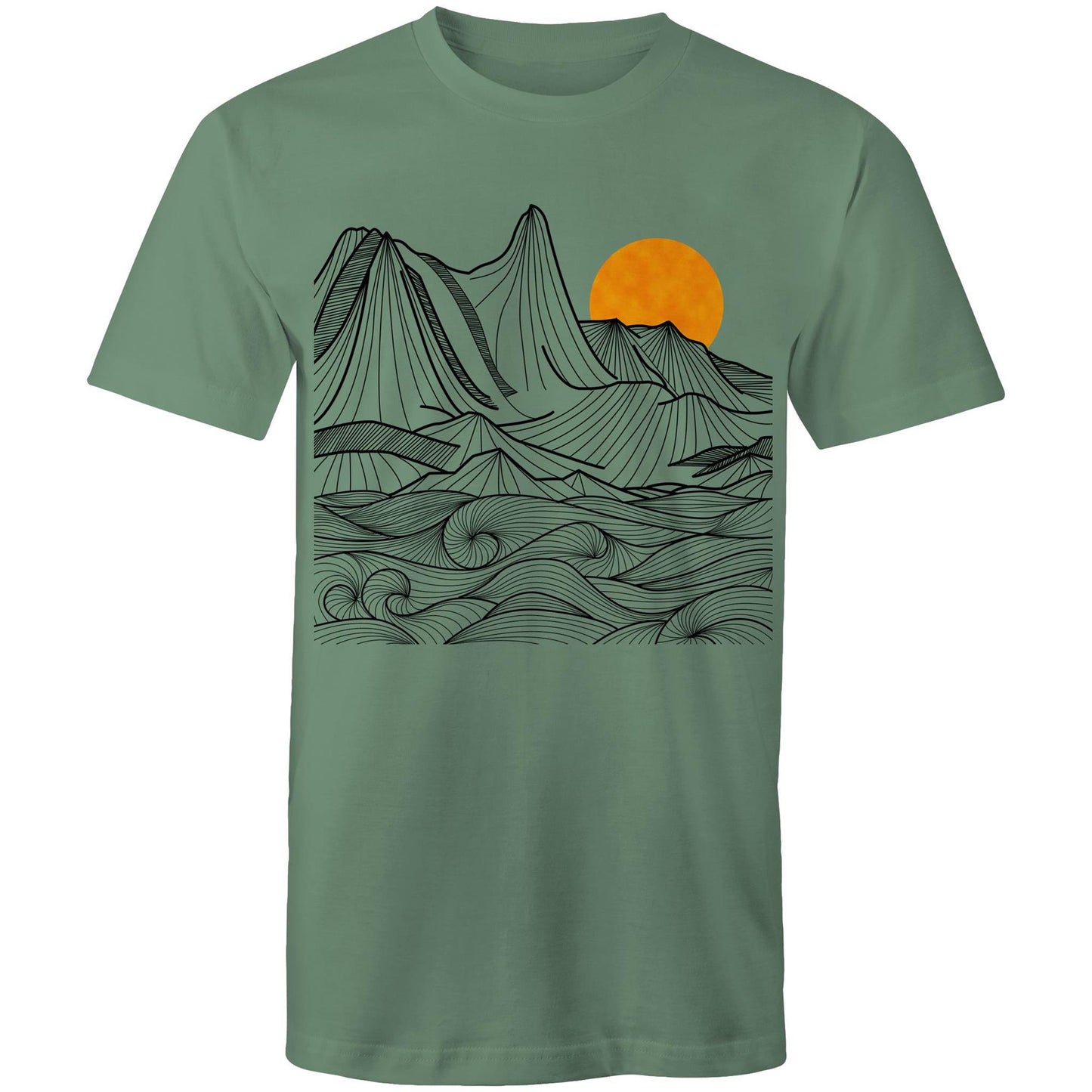 Men's Earthfolk T shirt - Mountain Swirls