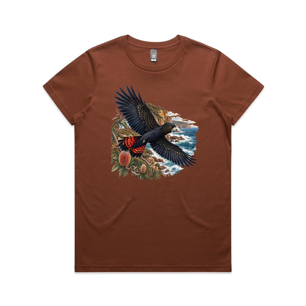Red-Tailed Black Cockatoo Women's T-Shirt – Australian Wildlife Graphic Tee