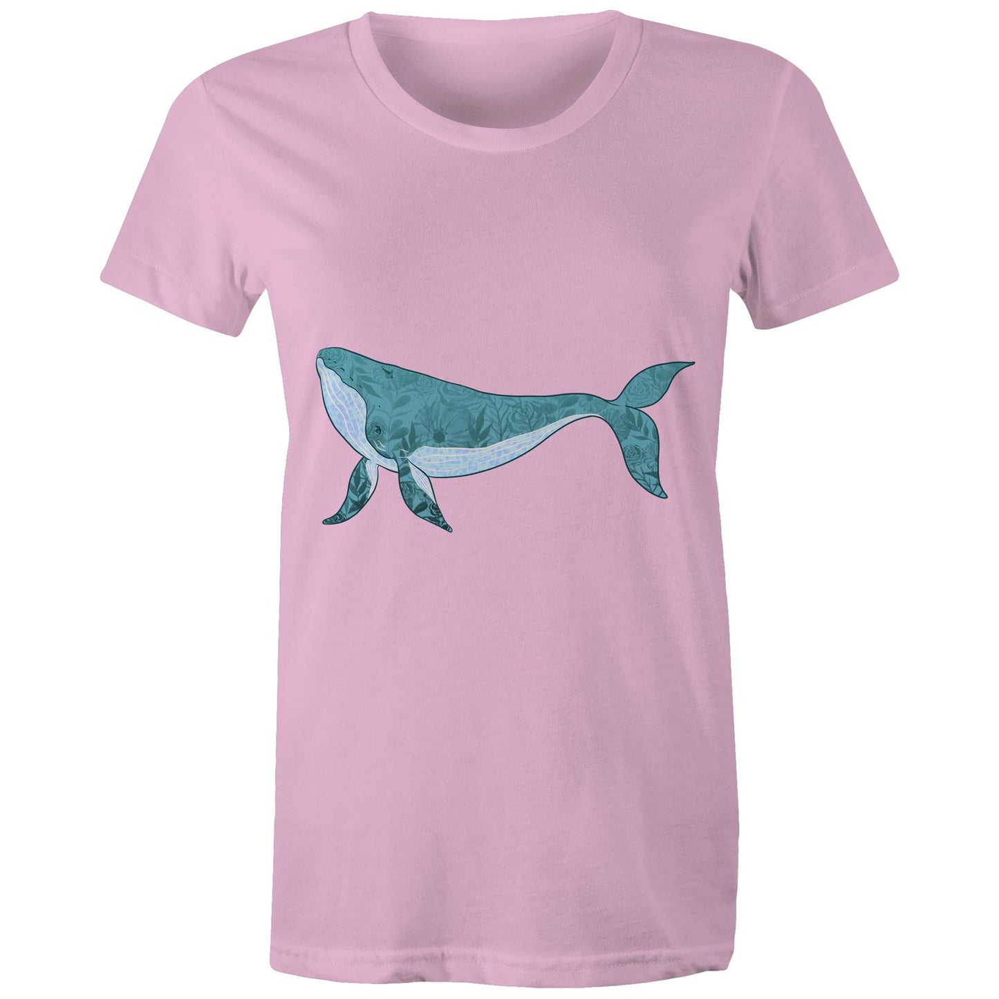 Earthfolk Printed t Shirt - Women's Relaxed Fit - Whale - The Crescent Moon