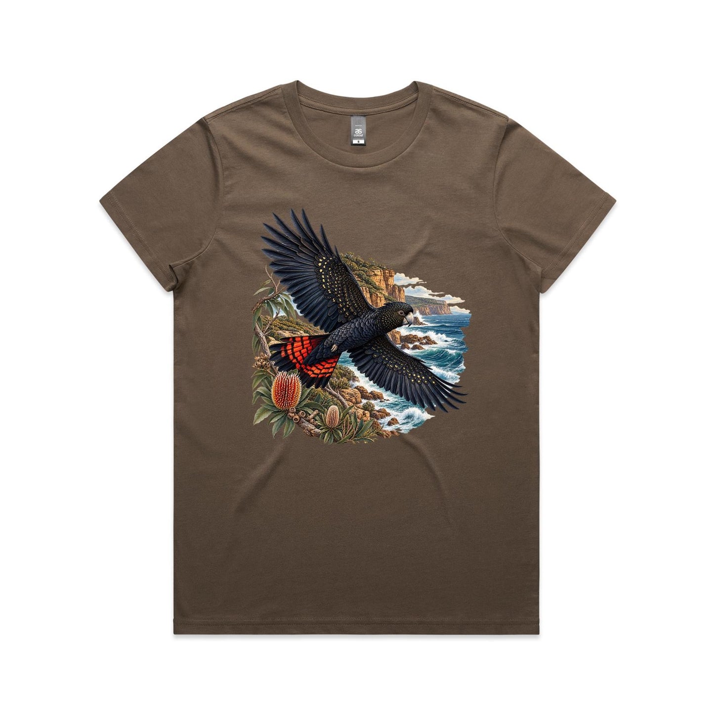 Red-Tailed Black Cockatoo Women's T-Shirt – Australian Wildlife Graphic Tee