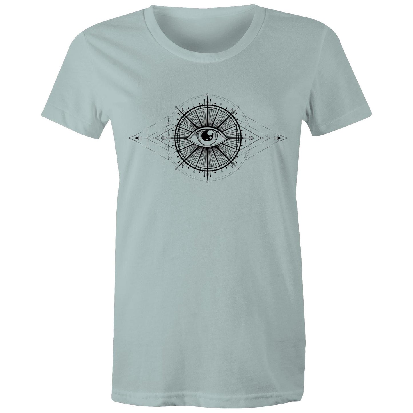 Women's Earthfolk Printed T shirt - Seeing Eye - The Crescent Moon