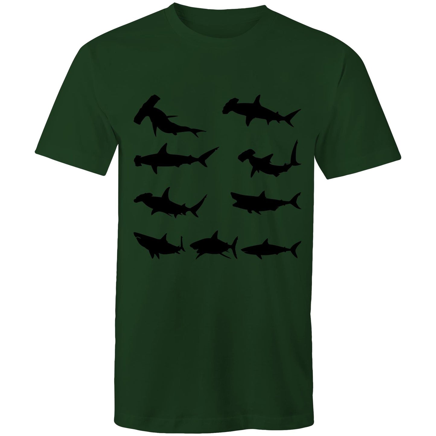 Earthfolk printed T shirt - Mens Relaxed Fit - Shark Silhouette - The Crescent Moon