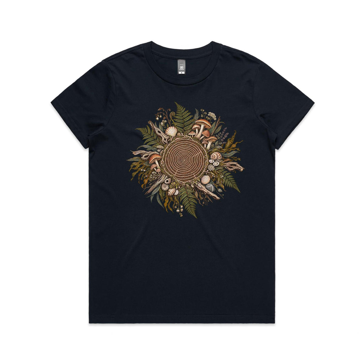 Women's Living Spiral Graphic T-Shirt | Earthfolk Nature T-shirts