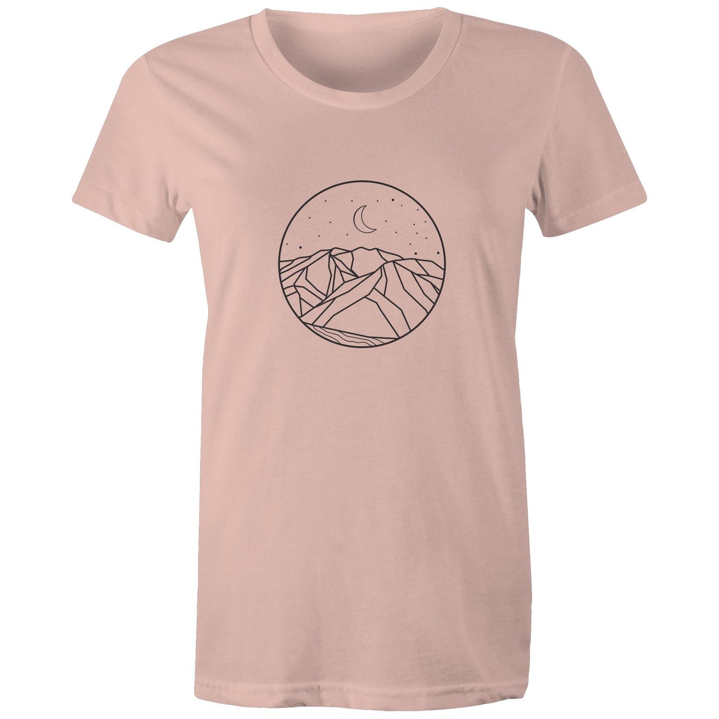 Women's Earthfolk Printed T shirt - Moon Mountain
