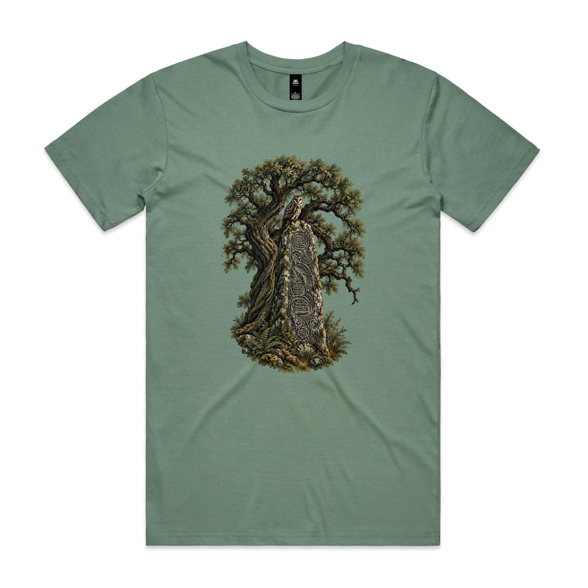 Men's Standing Stone Owl T-shirt - Earthfolk Nature T-shirts