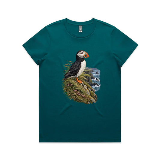 Women's Puffin Coastal Graphic T-shirt | Earthfolk