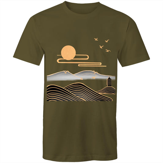 Men's Earthfolk T shirt - Nature's Rise - The Crescent Moon