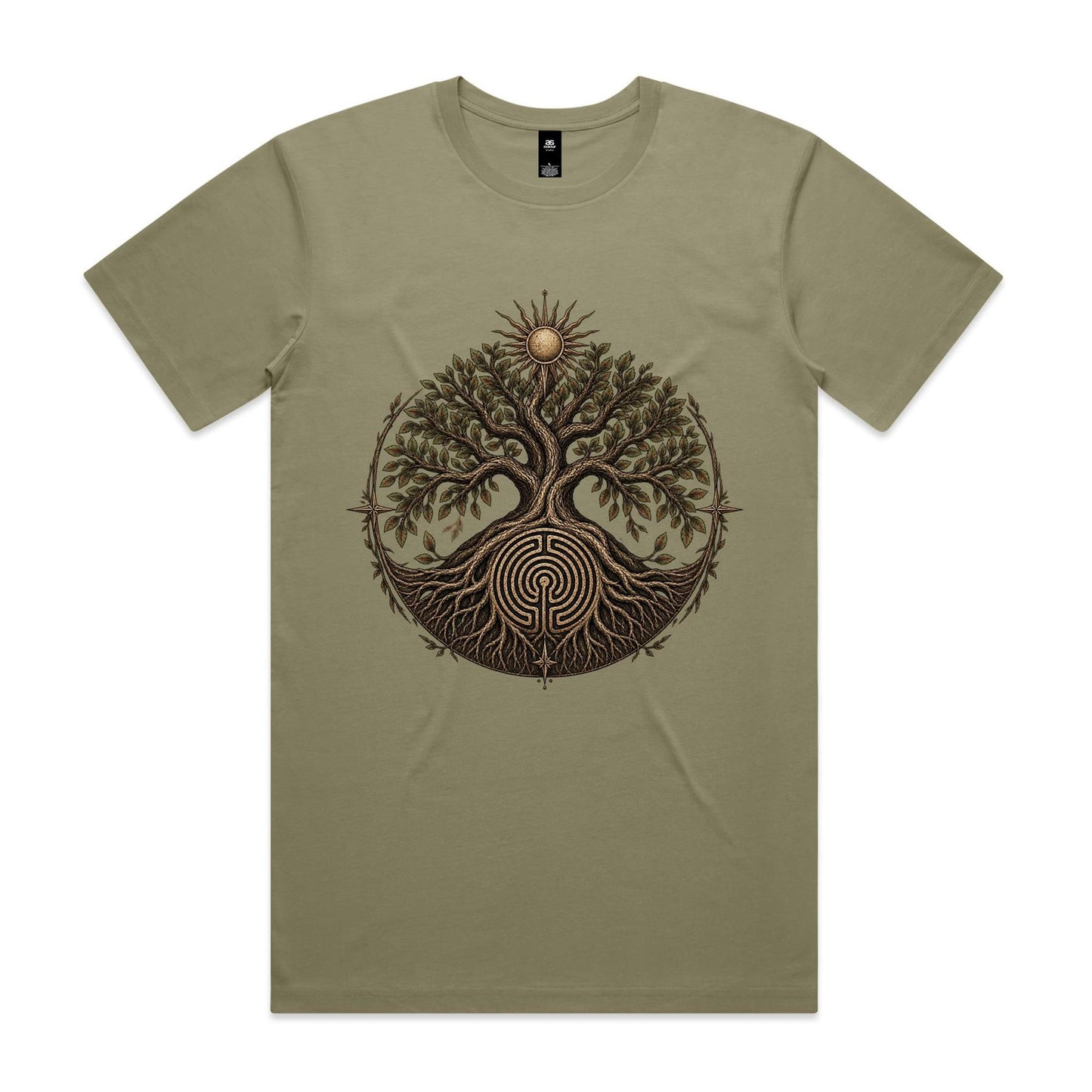 Men's Tree of Life Labyrinth Graphic T-Shirt | Earthfolk