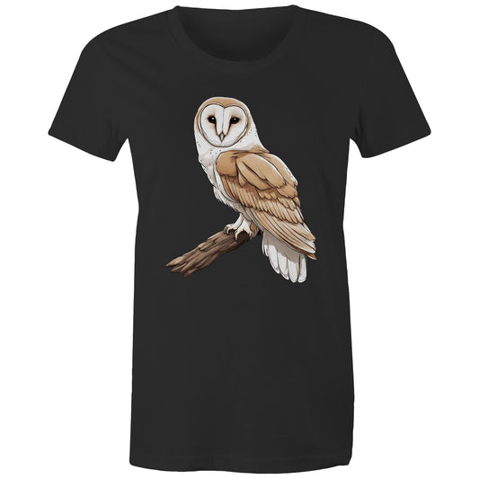 Women's Earthfolk Printed T shirt - Barn Owl